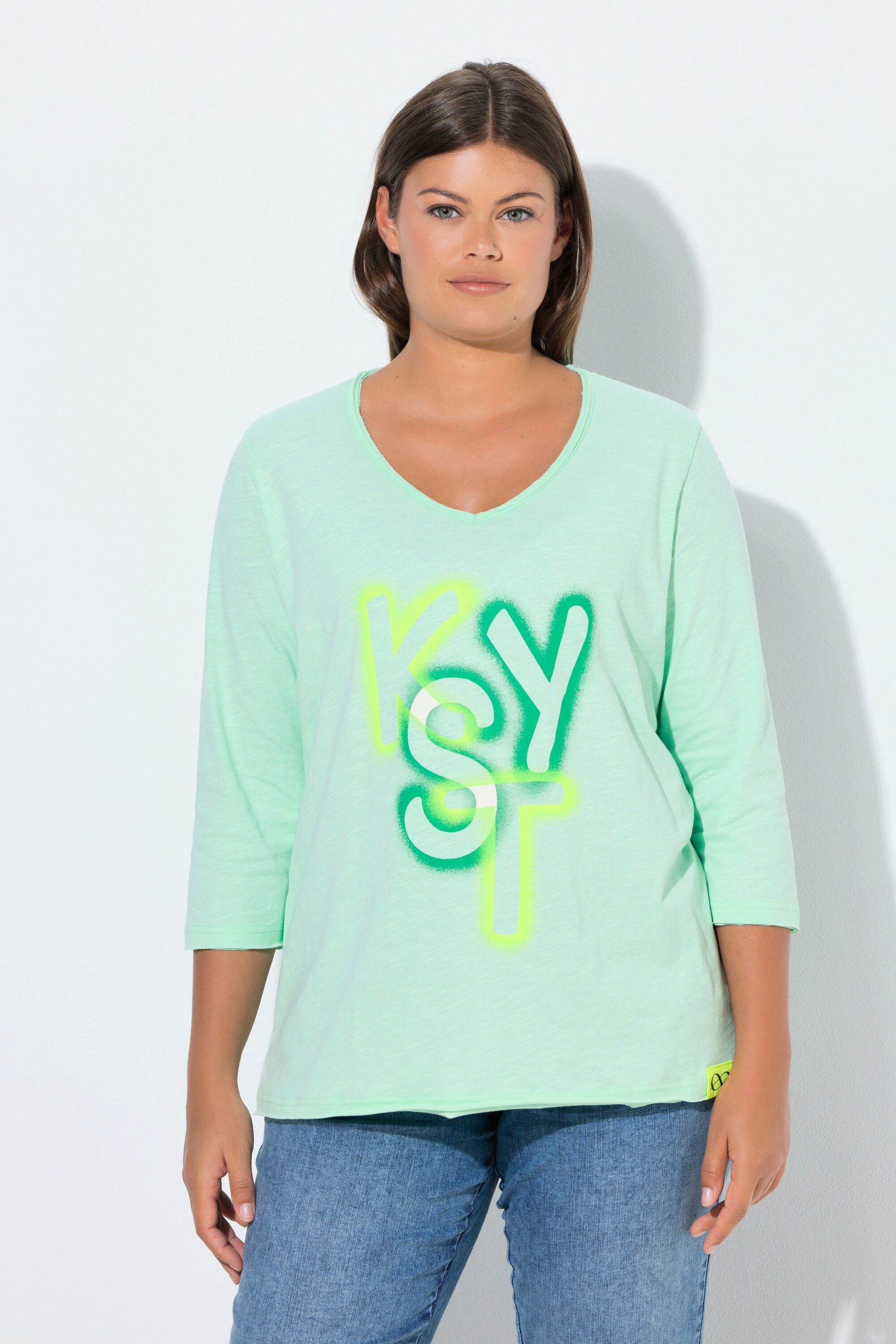 Laurasøn T-Shirt T-Shirt V-Ausschnitt 3/4 Arm günstig online kaufen