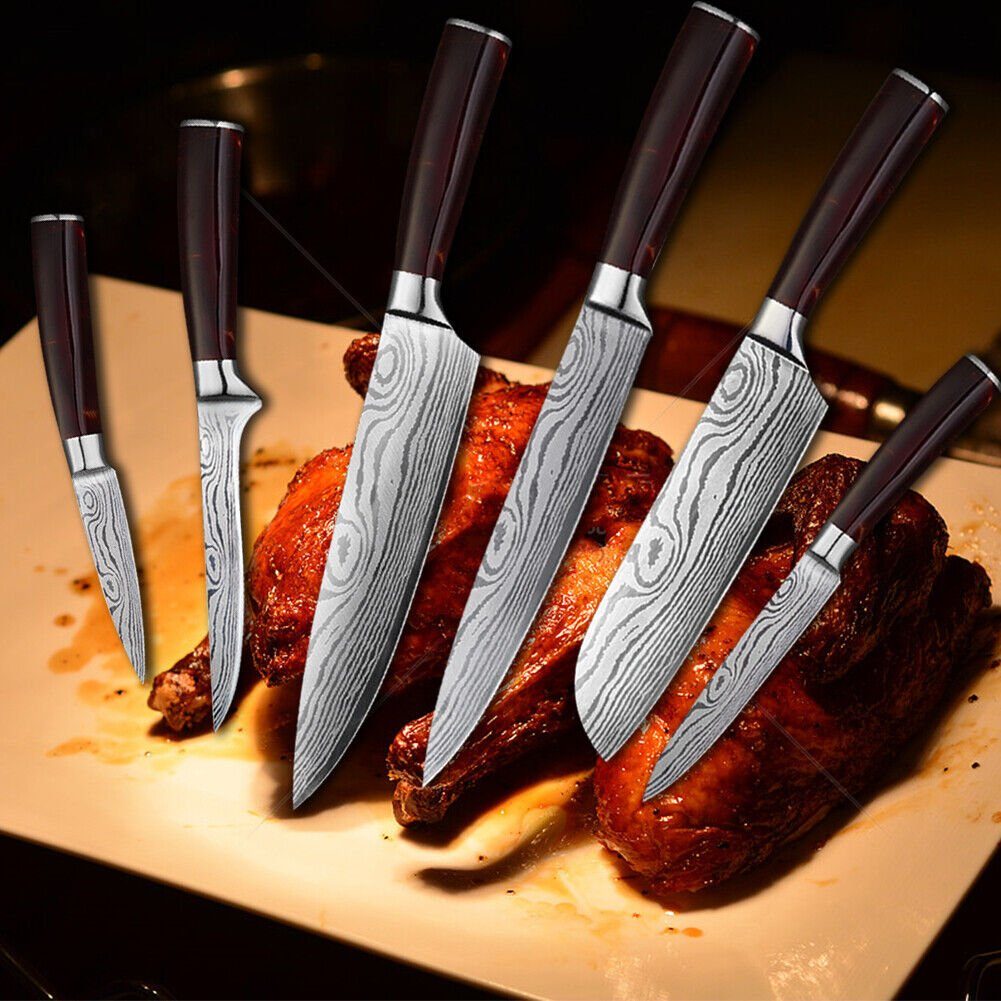Klinge Messer-Set mit KEENZO (8-tlg) scharfer 8-Teiliges Kochmesser Küchenmesserset Profi