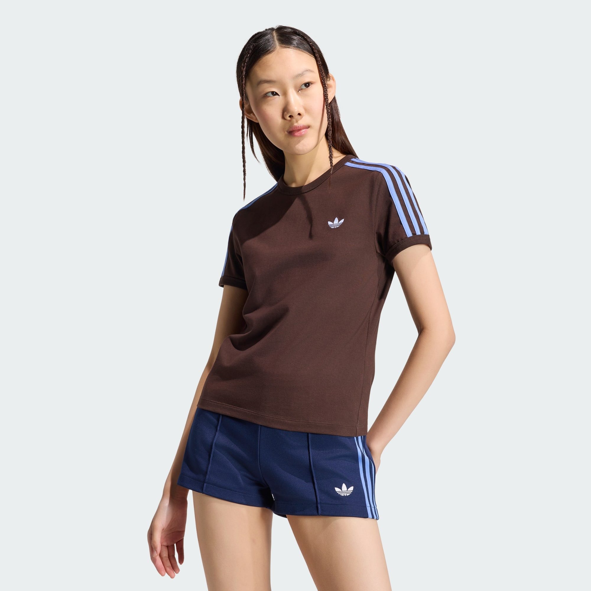 adidas Originals T-Shirt 3-STREIFEN T-SHIRT SCHMAL GESCHNITTEN (1-tlg)