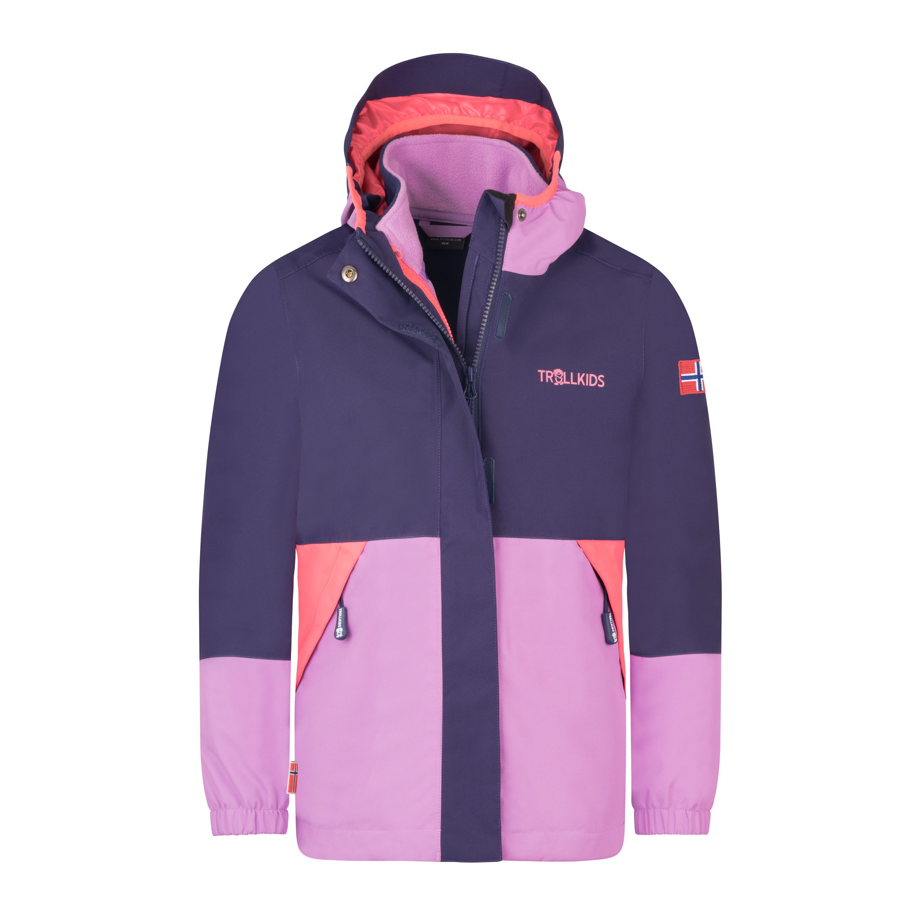 TROLLKIDS 3-in-1-Funktionsjacke KIDS KJERAG 3IN1 JACKET (2-St) mit zwei Teilen, wasserdicht, atmungsaktiv, winddicht