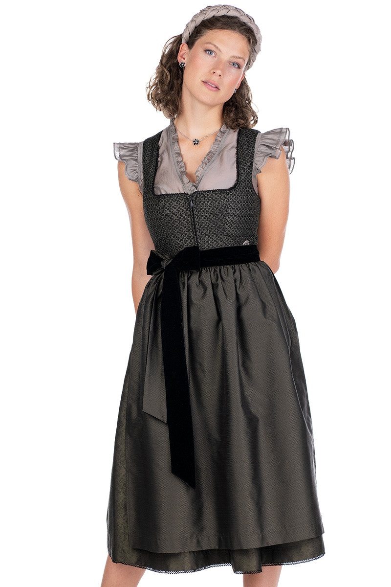 MarJo Dirndl Midi Dirndl 2tlg. - ELSENDORF - waldgrün/schwarz günstig online kaufen