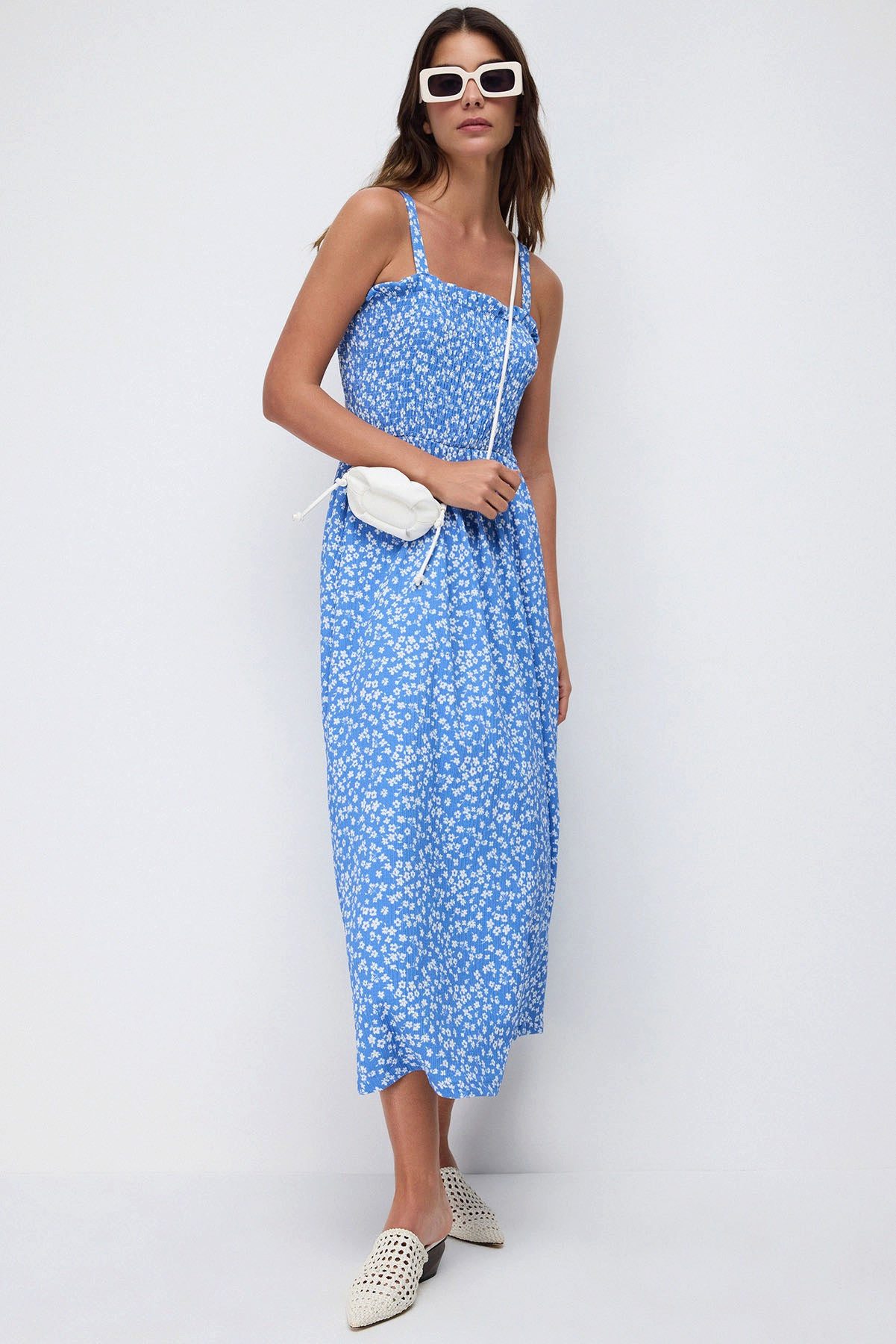 No Matter What Midikleid Langes Trägerkleid aus gemustertem Stoff günstig online kaufen