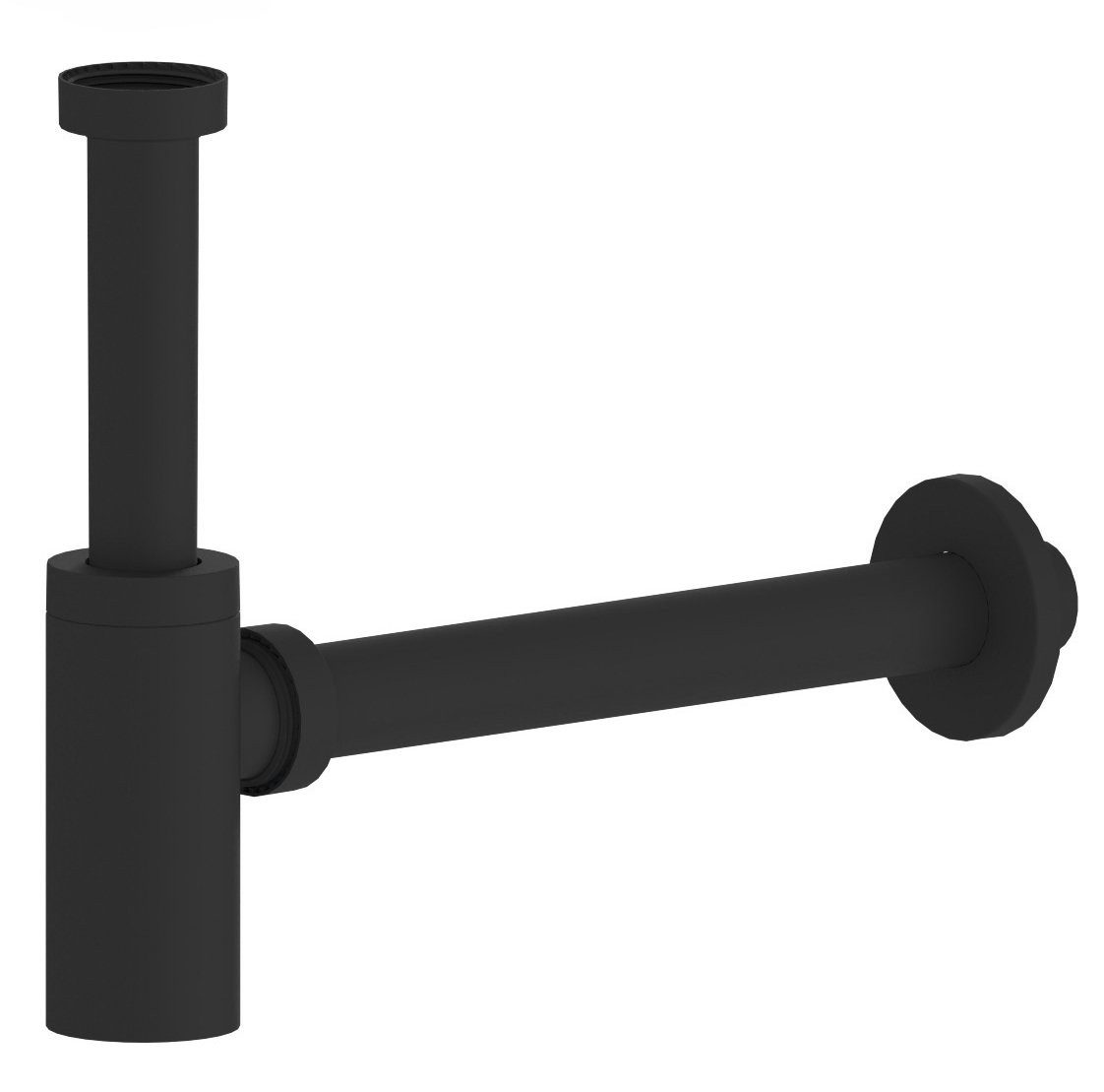 Sapho Siphon KING Waschtisch-Siphon 5/4", Durchmesser 32mm, ABS / schwarz matt, Sapho-9595PR25K9