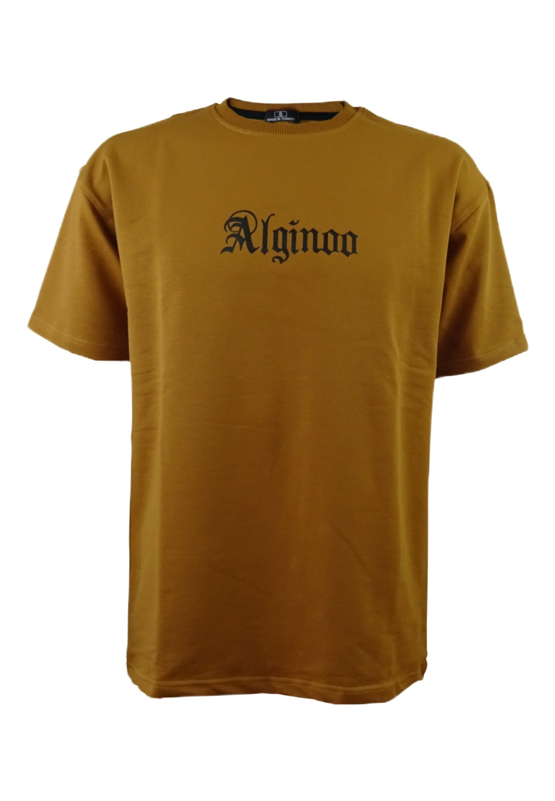 Beige Print T-Shirt ALGINOO T-Shirt -