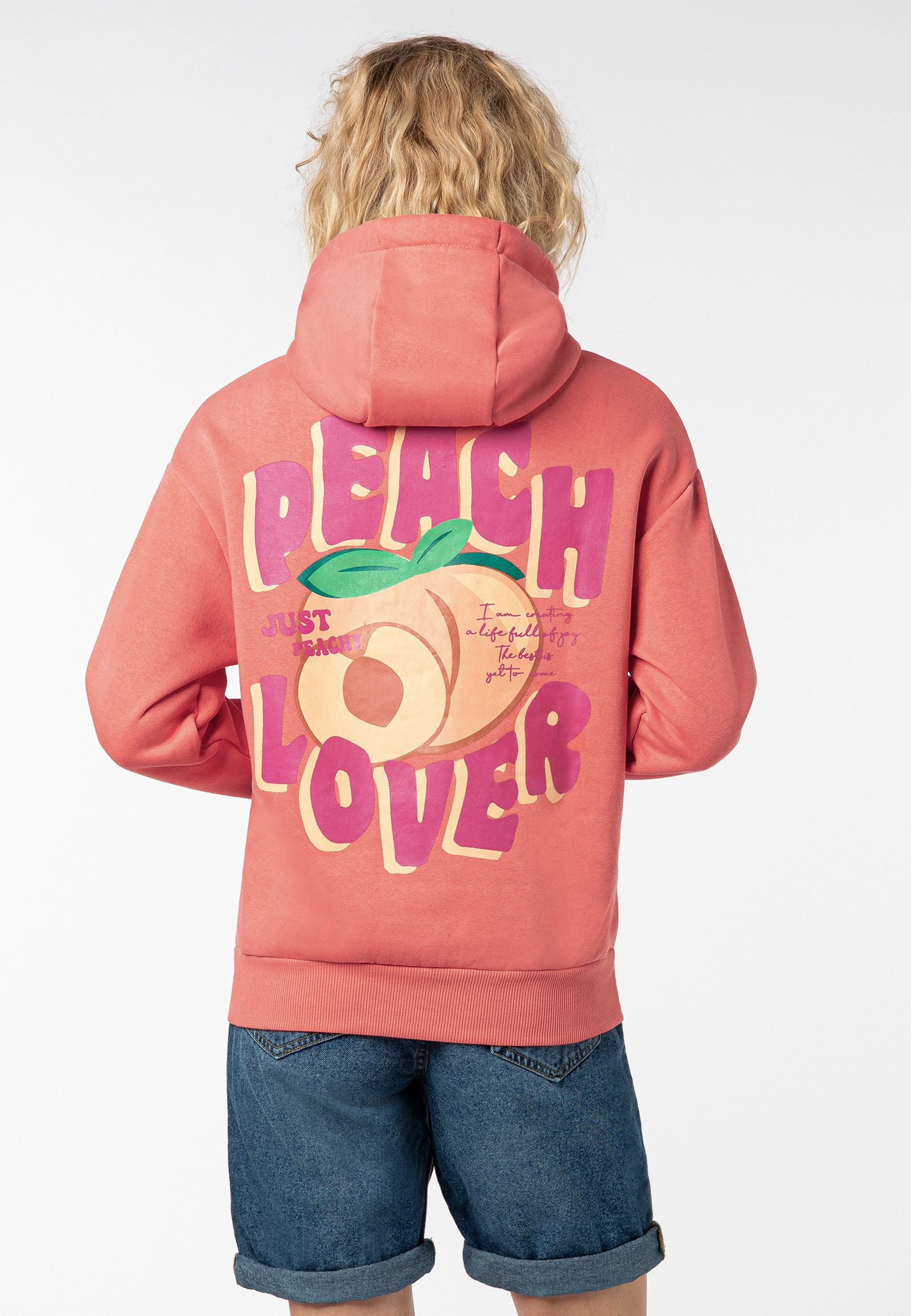 SUBLEVEL Kapuzenpullover Damen Hoodie Kapuzenpullover mit großem Obst Print günstig online kaufen