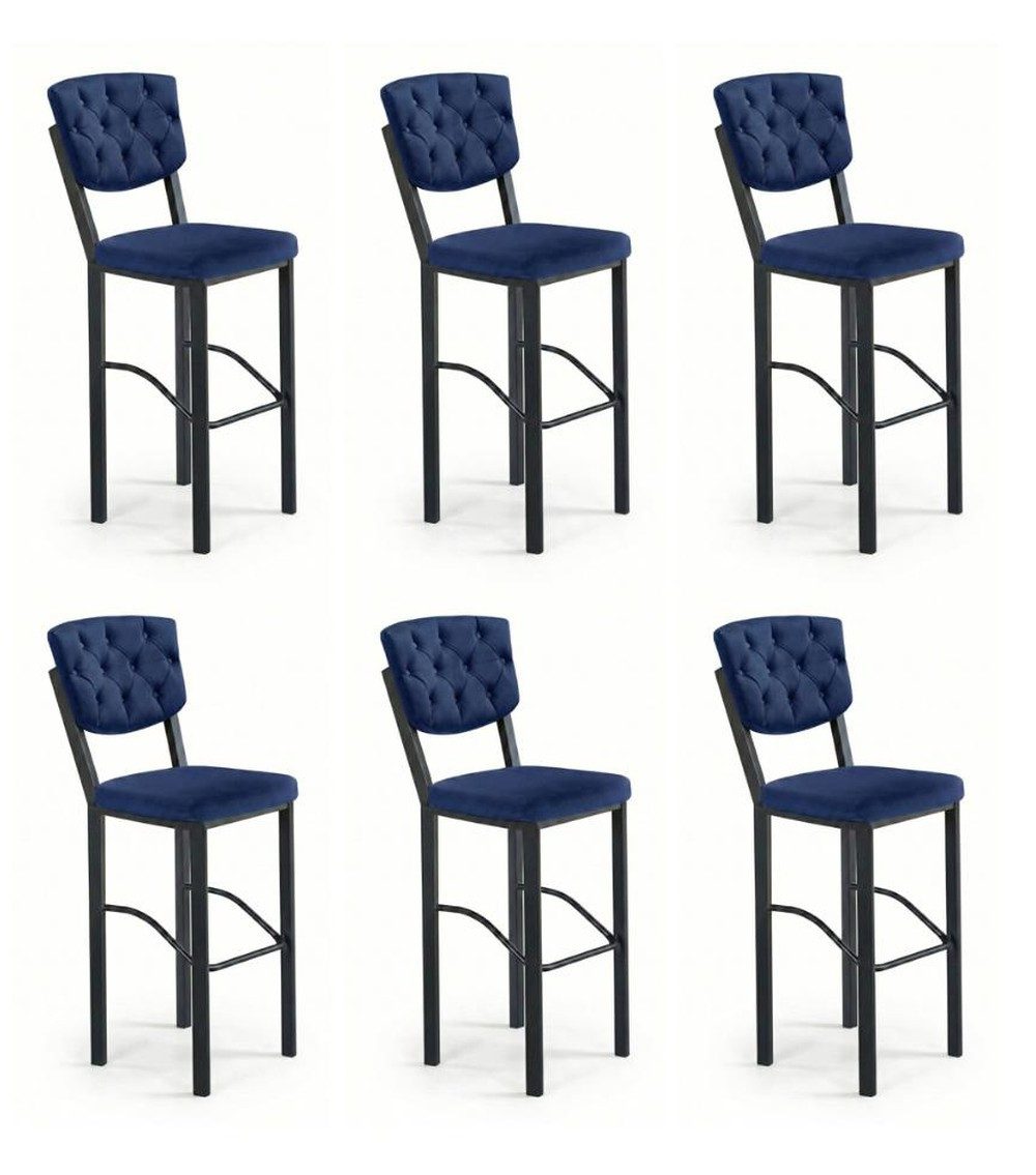 Xlmoebel Esszimmerstuhl Moderne Esszimmerstühle im 6er Set in Orange und Blau, bequem (6er Set), Made in Europa