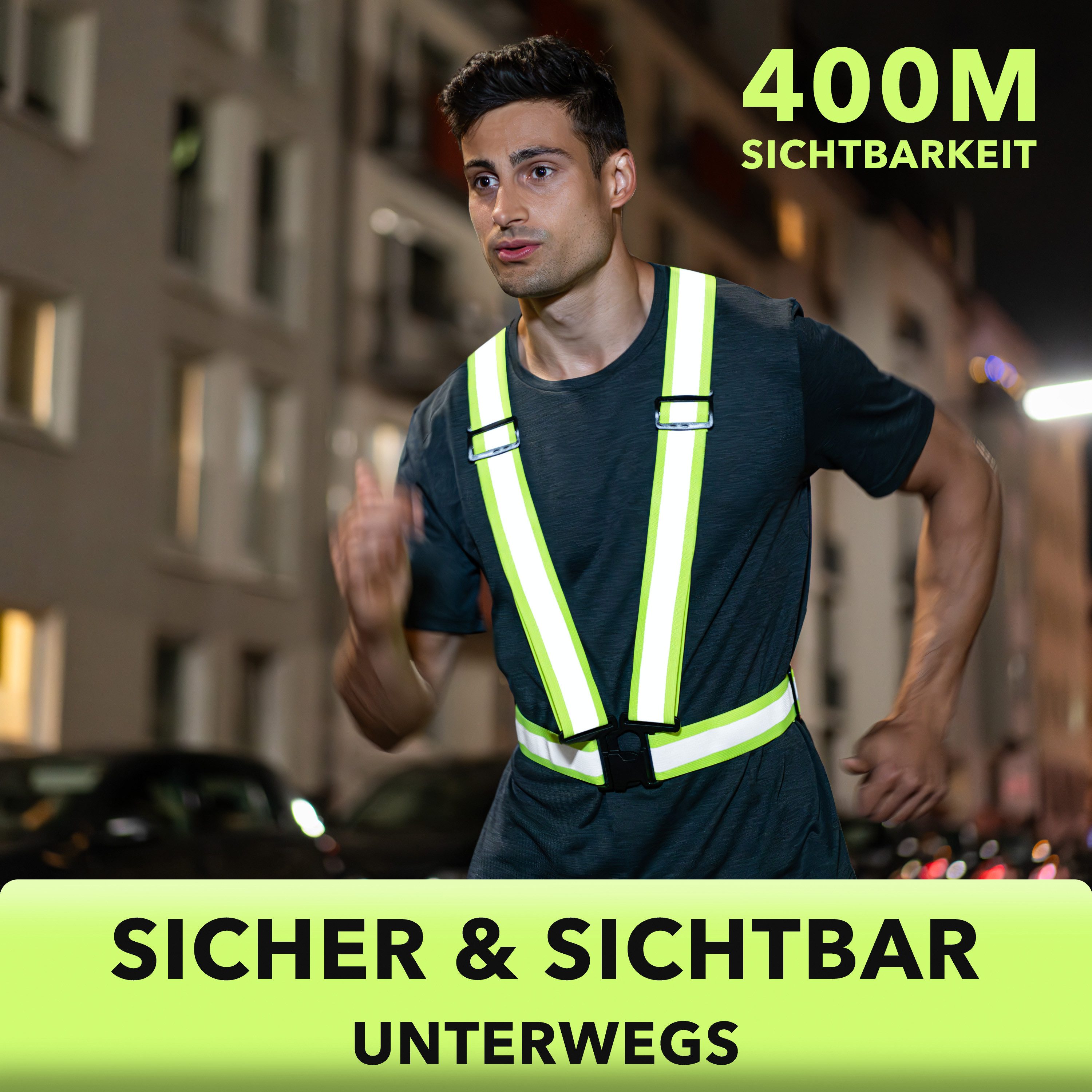 AVANA Warnweste reflektierende Sicherheitsweste einstellbare Reflektorweste Weste Fahrrad, Joggen, für Erwachsene & Jugendliche