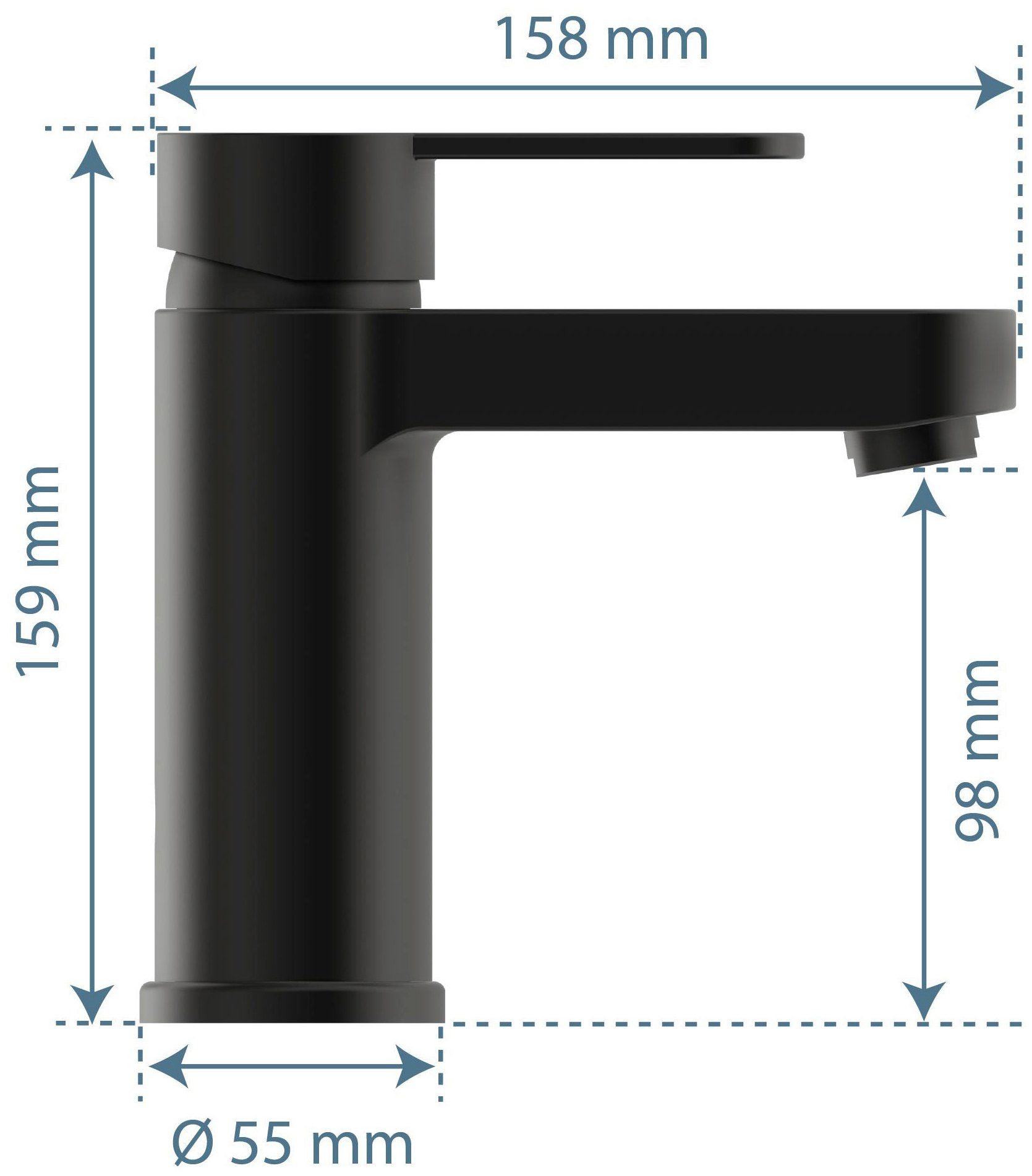 Schütte Waschtischarmatur ELEPHANT inkl. Exzenter, Marken-Mischdüse, leichte Montage