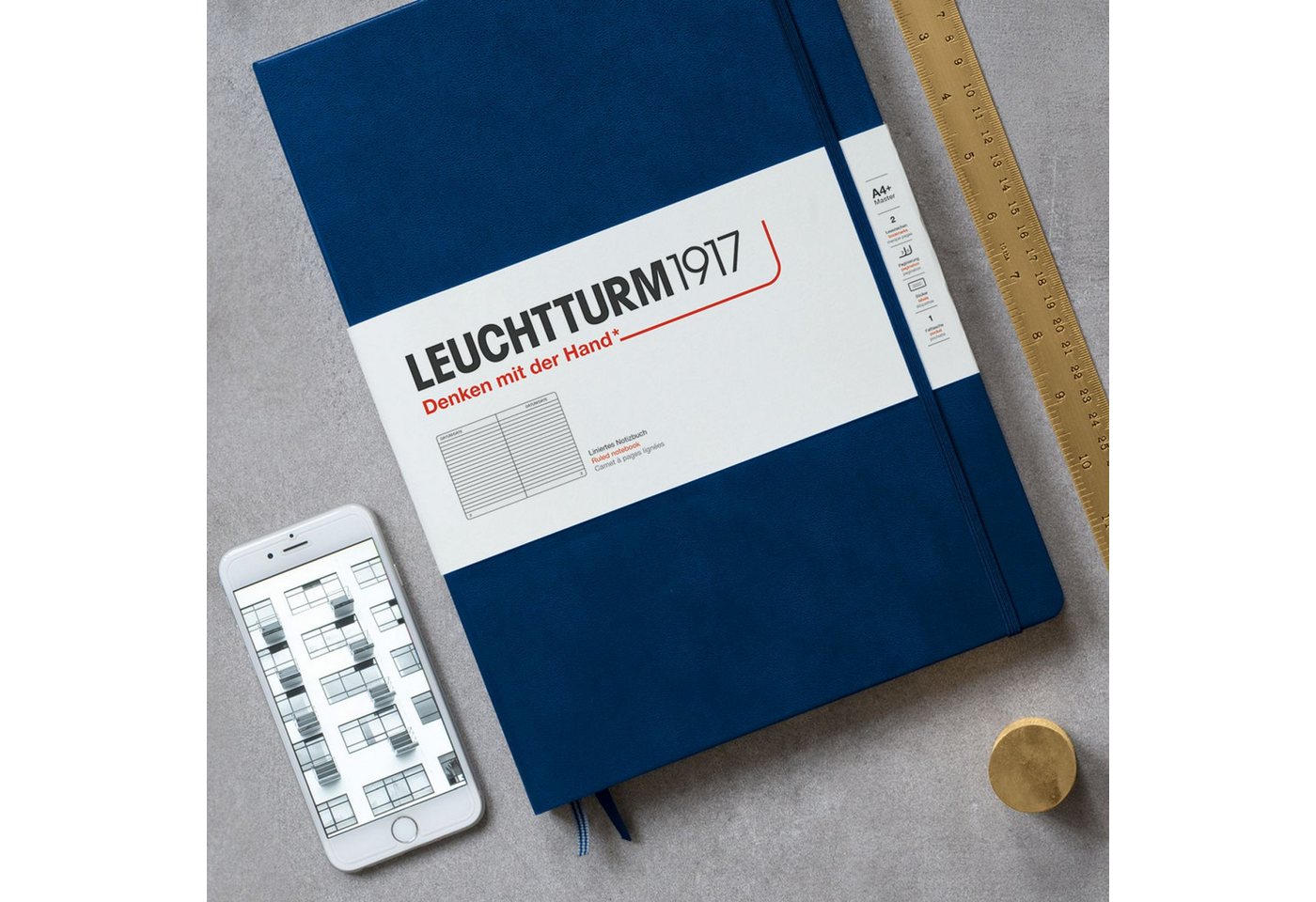 Thumbnail - Leuchtturm1917 Notizbuch Master Classic A4+ Hardcover Schwarz Kariert