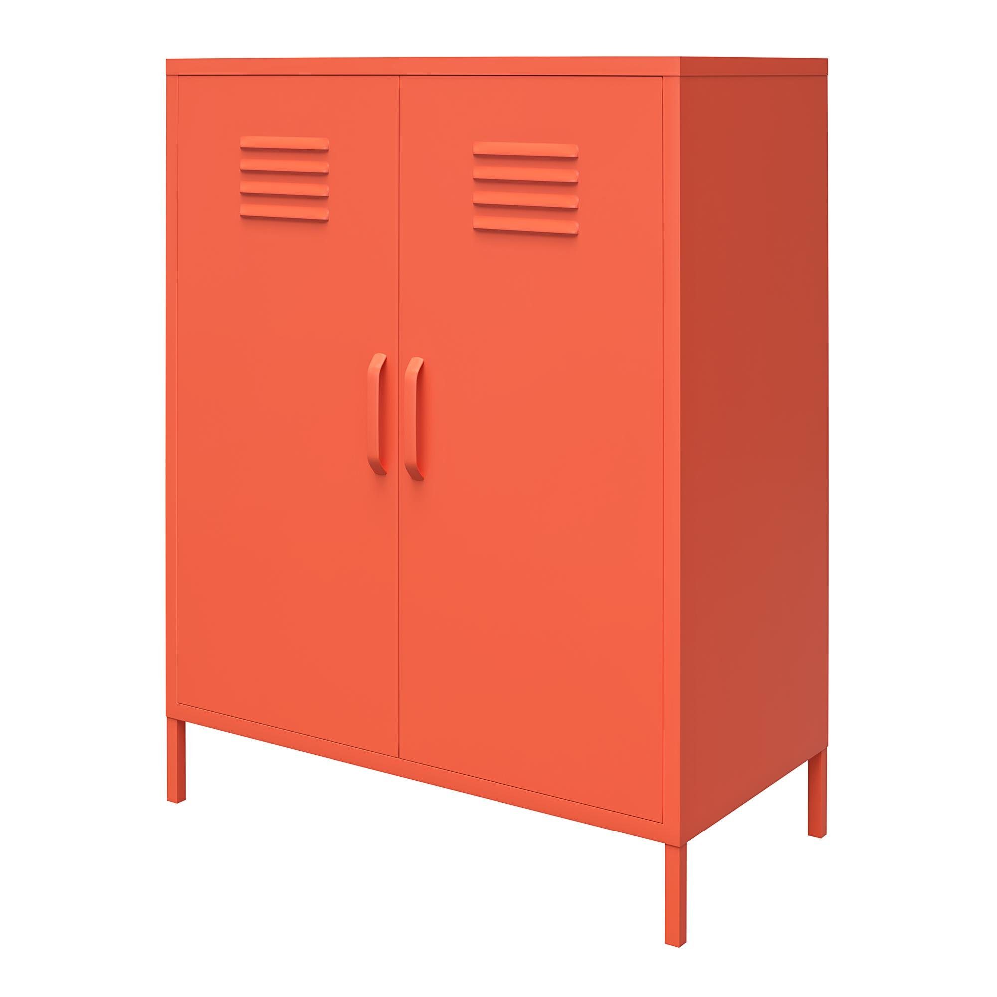 orange Metall, cm Cache 101,5 Schrank, Mehrzweckschrank Spind loft24 2 Türen, Höhe
