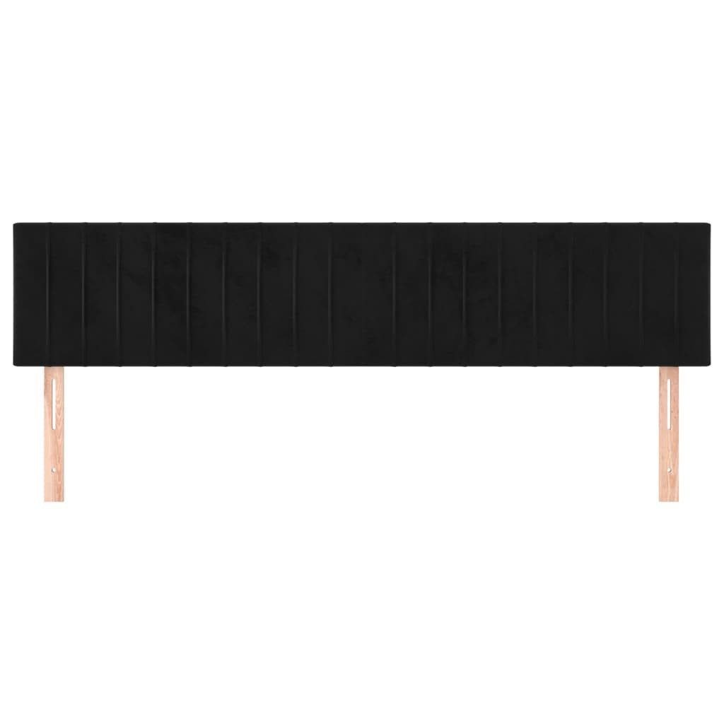 vidaXL Bett Kopfteile Schwarz 200x5x78/88 cm Samt (1-tlg)