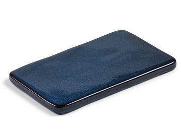 Bitz Servierplatte Side plate dark blue 22 x 12,8 cm, Steinzeug, (Beilagenplatte)