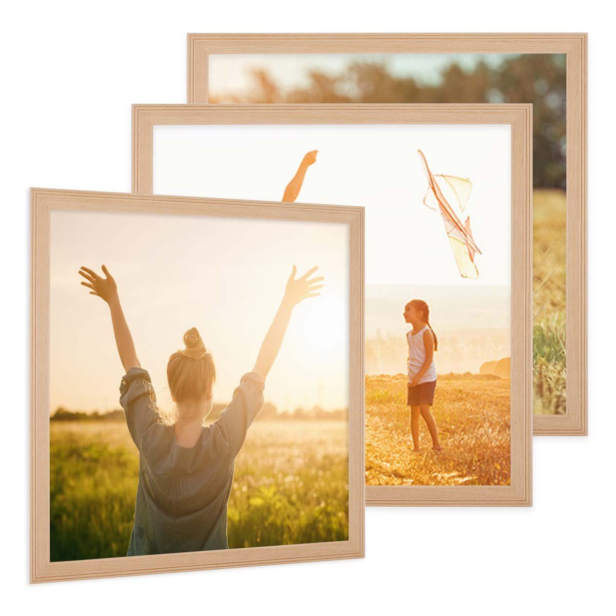PHOTOLINI Bilderrahmen 3er Set im Landhaus-Stil günstig online kaufen