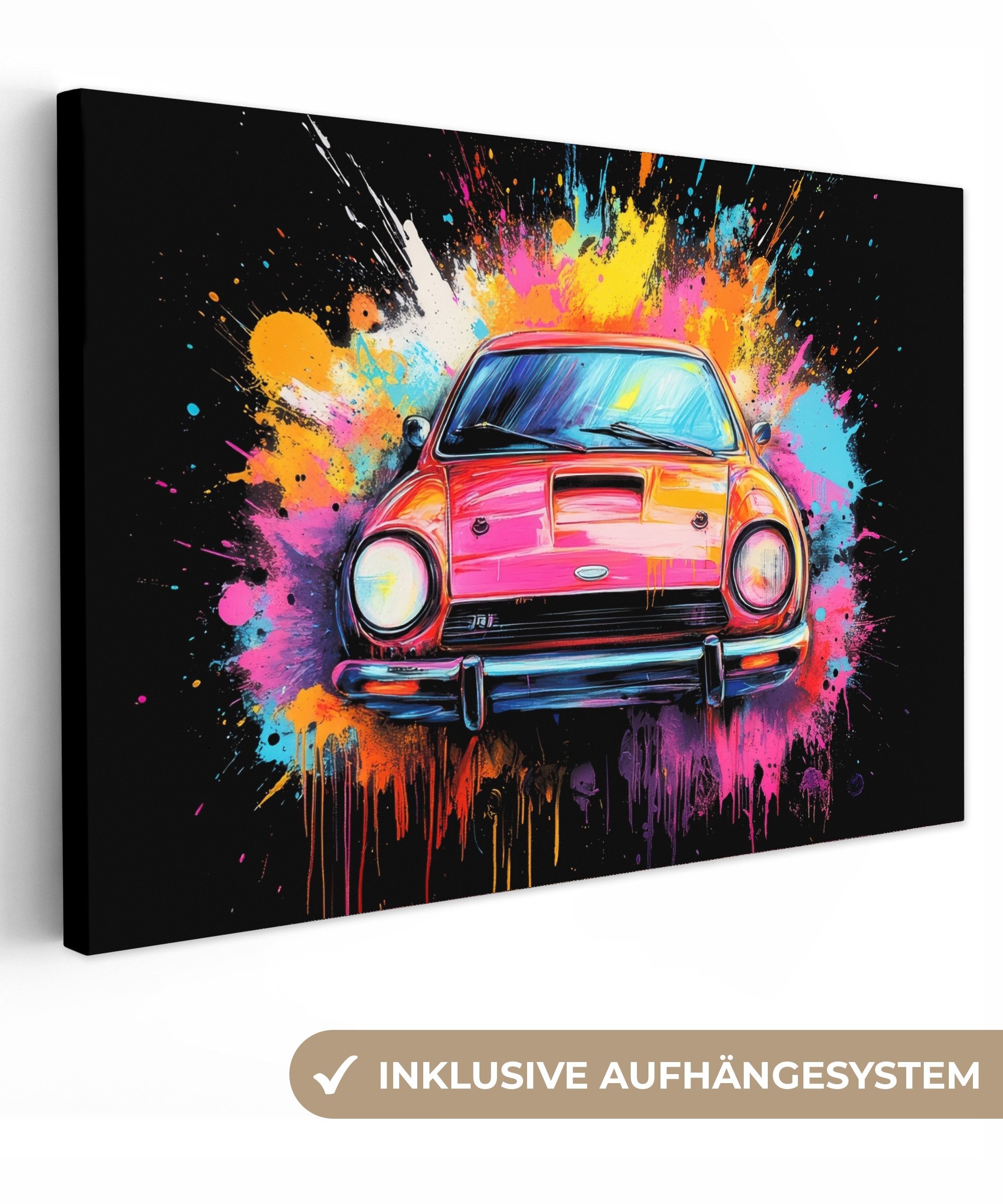 OneMillionCanvasses® Leinwandbild Graffiti - Auto - günstig online kaufen
