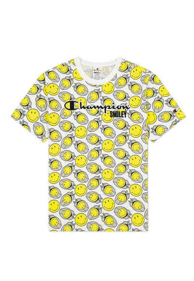 Champion T-Shirt Champion Herren T-Shirt 218223 WL001 WHT ALLOVER Weiß