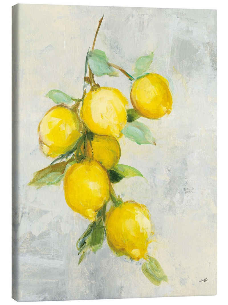 Posterlounge Leinwandbild Julia Purinton, Zitronen, Wohnzimmer Malerei