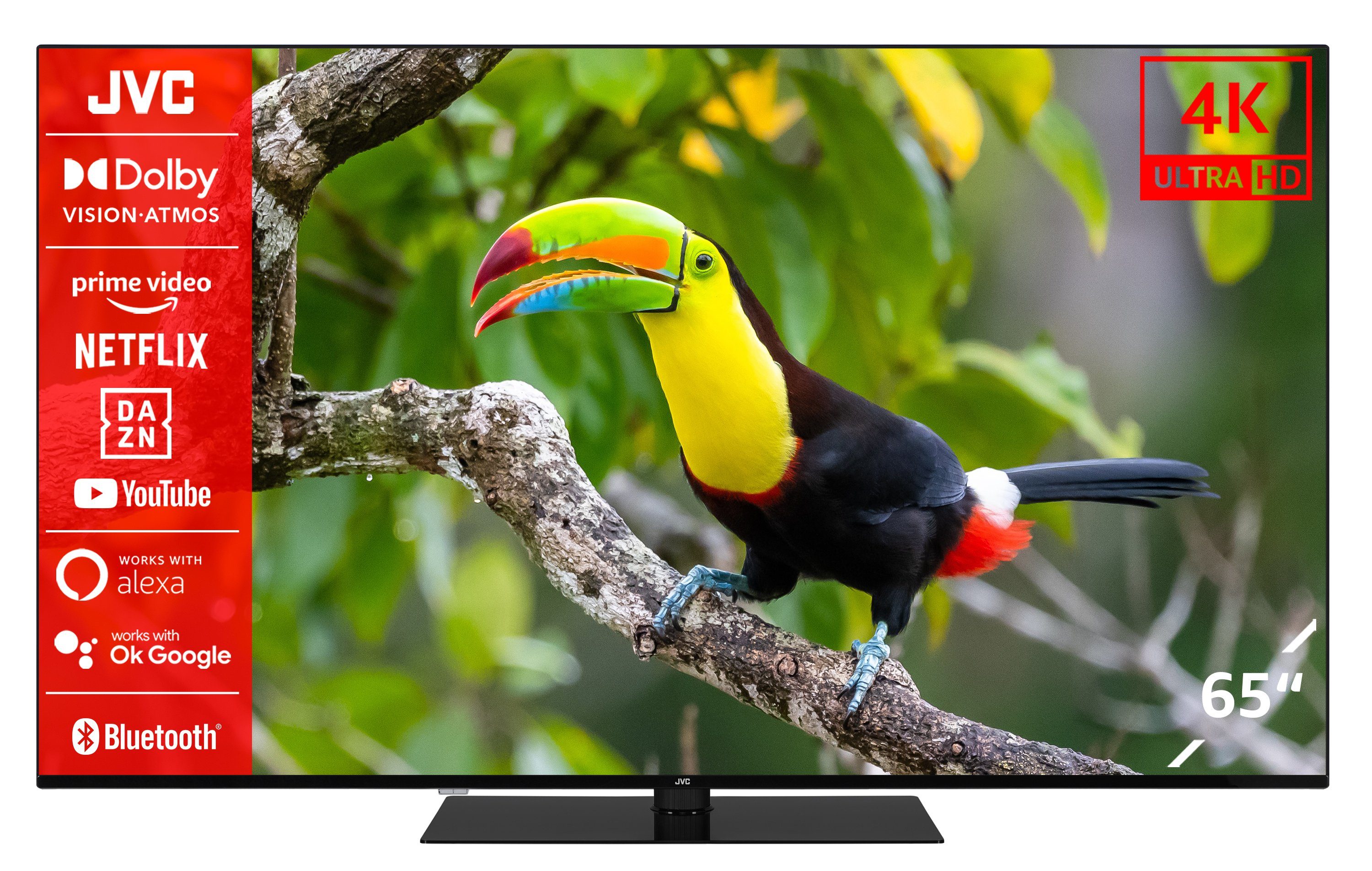 JVC LT-65VU6355 LCD-LED Fernseher (164 cm/65 Zoll, 4K Ultra HD, Smart TV, Dolby Vision HDR, Triple-Tuner, Dolby Atmos, Bluetooth)