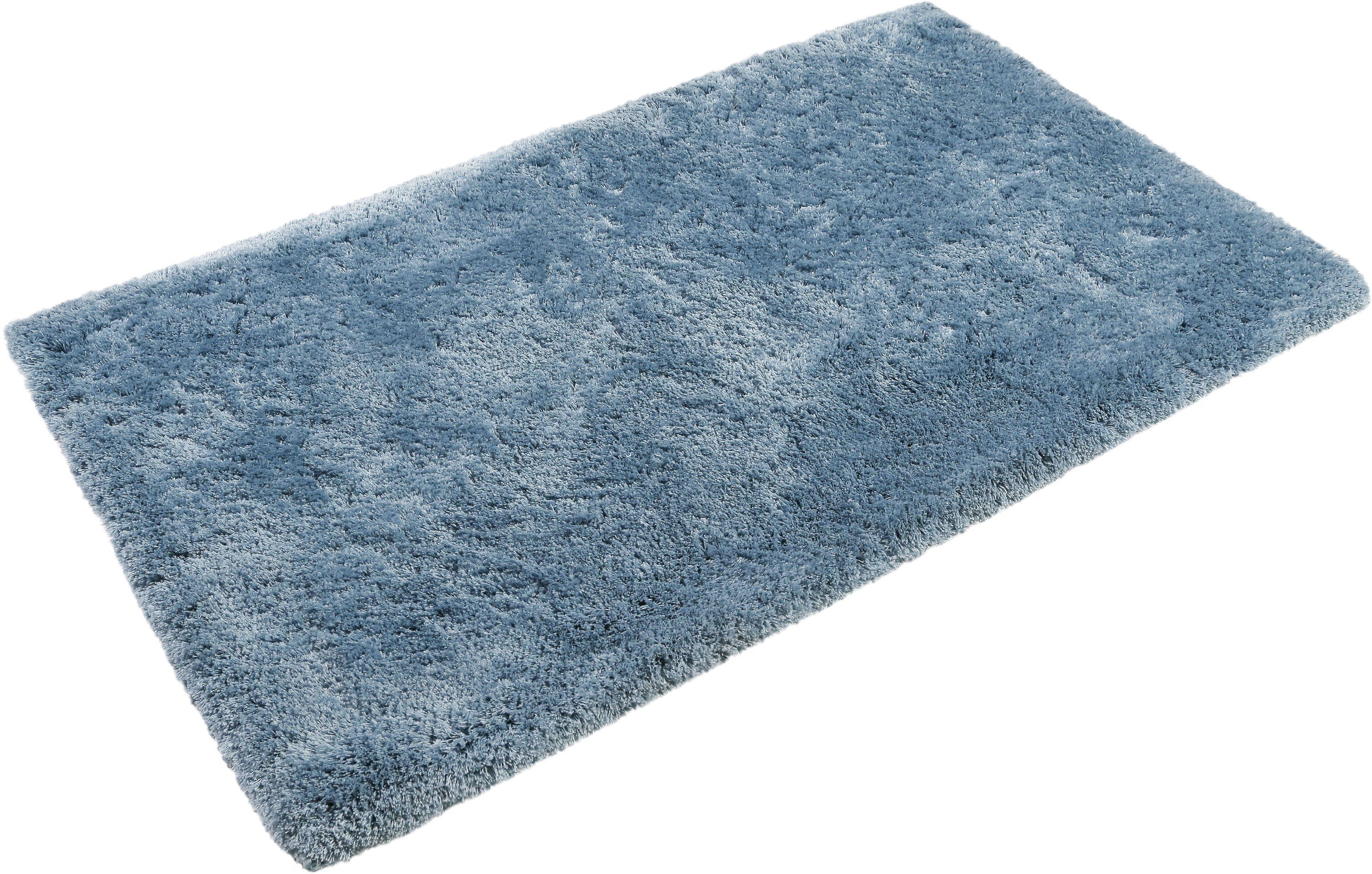 Homie Living Badematte Porto Azzurro, Höhe 30 mm, rutschhemmend beschichtet, schnell trocknend, fußbodenheizungsgeeignet, Polyester, rechteckig, Badteppich, uni, rechteckig & rund, waschbar, Badezimmerteppich
