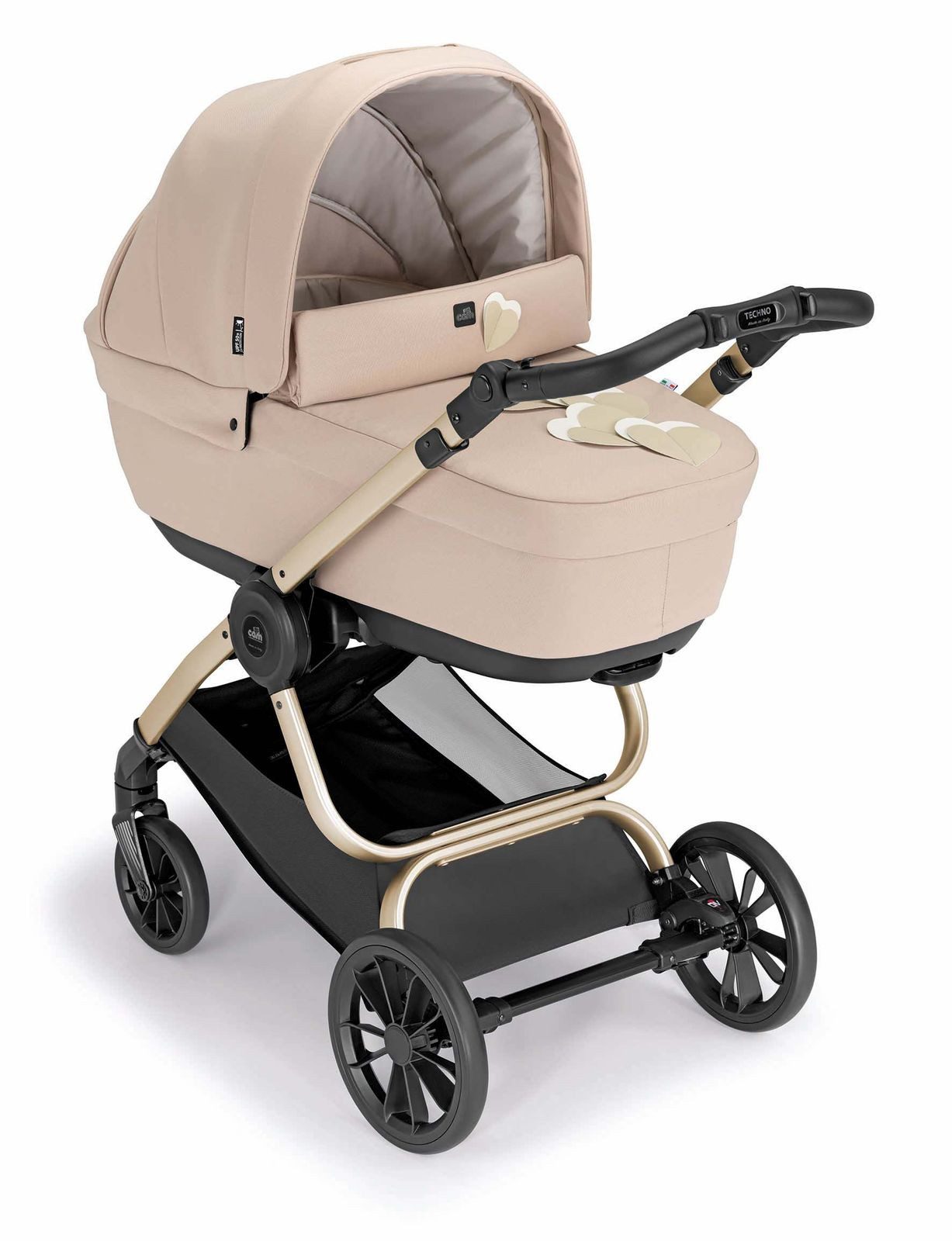 Kombi-Kinderwagen CAM Kombi Techno Babila 2in1, klappbar