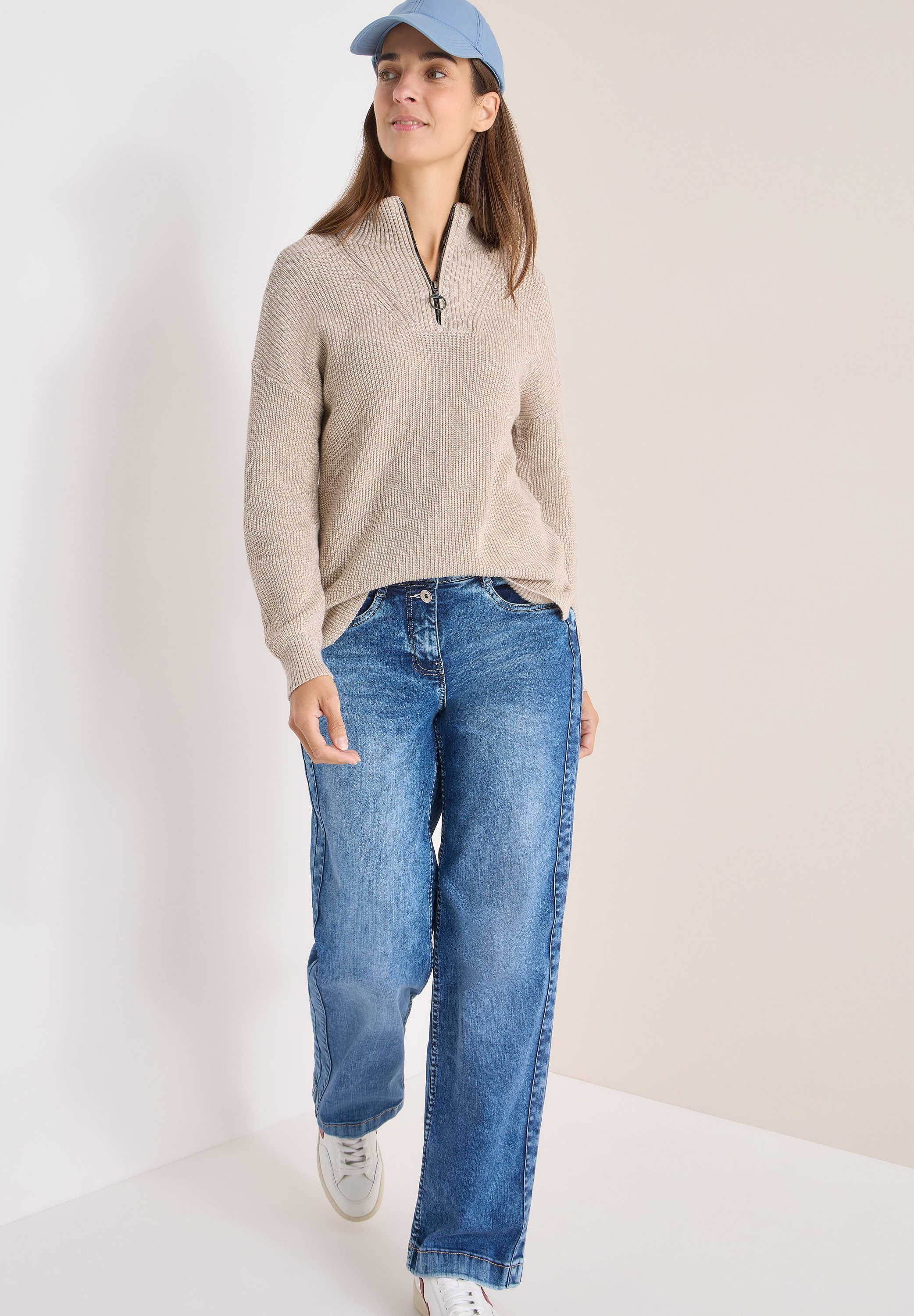CECIL Strickpullover aus reiner Baumwolle