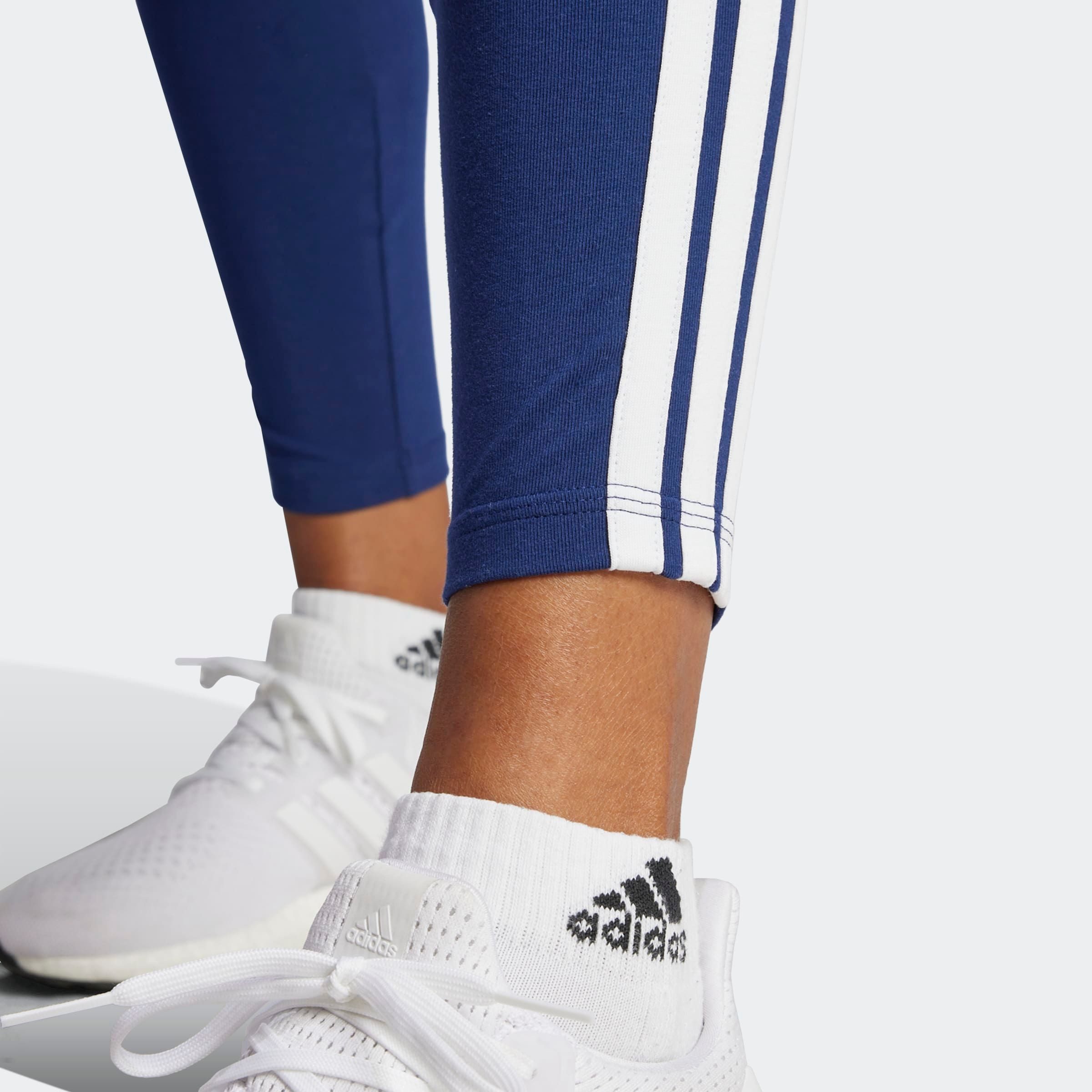 adidas Sportswear Trainingstights W 3S SJ LEG sportlicher Look mit 3-Streifen, aus Baumwolle und Elasthan