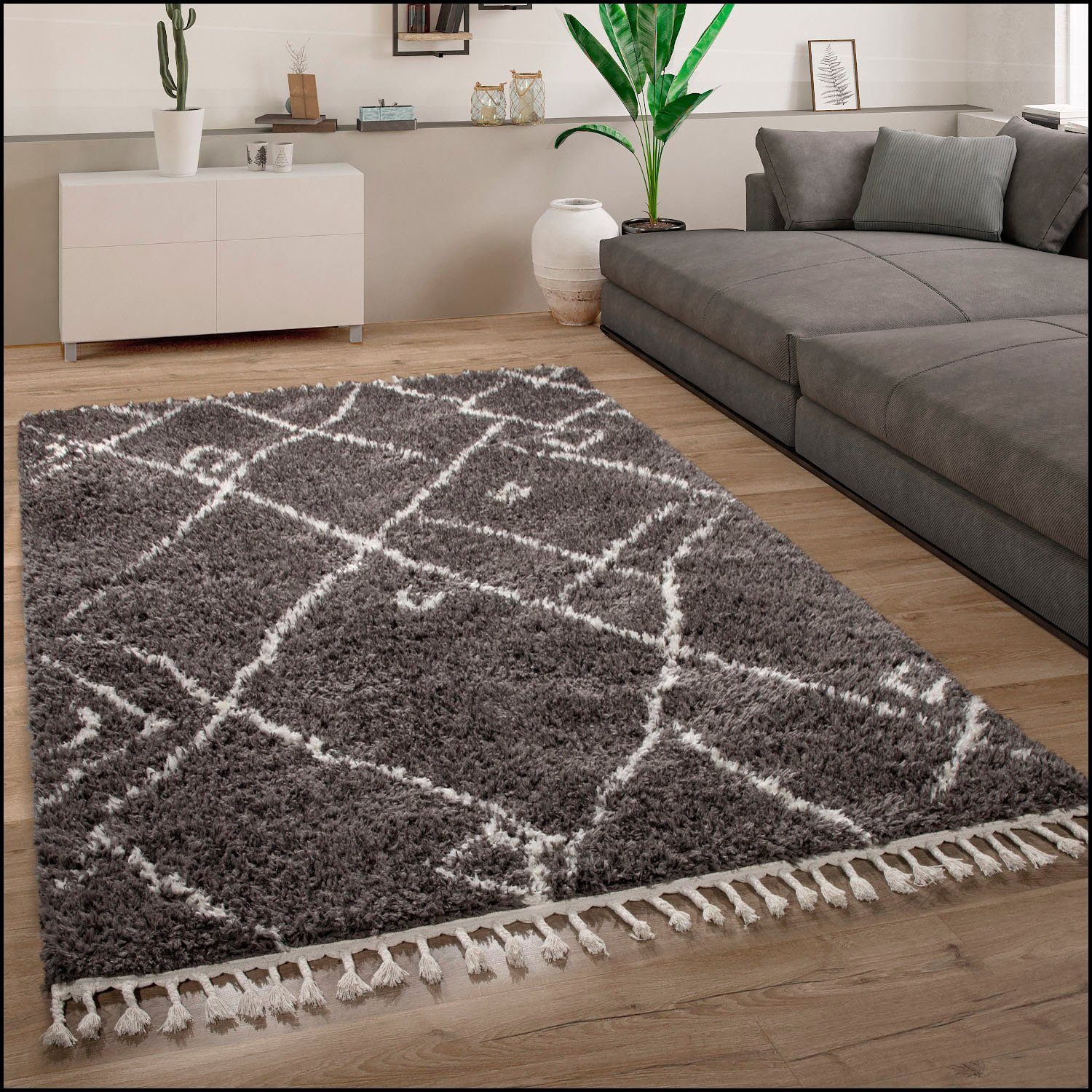 Paco Home Hochflor-Teppich Orebro 171, rechteckig, günstig online kaufen