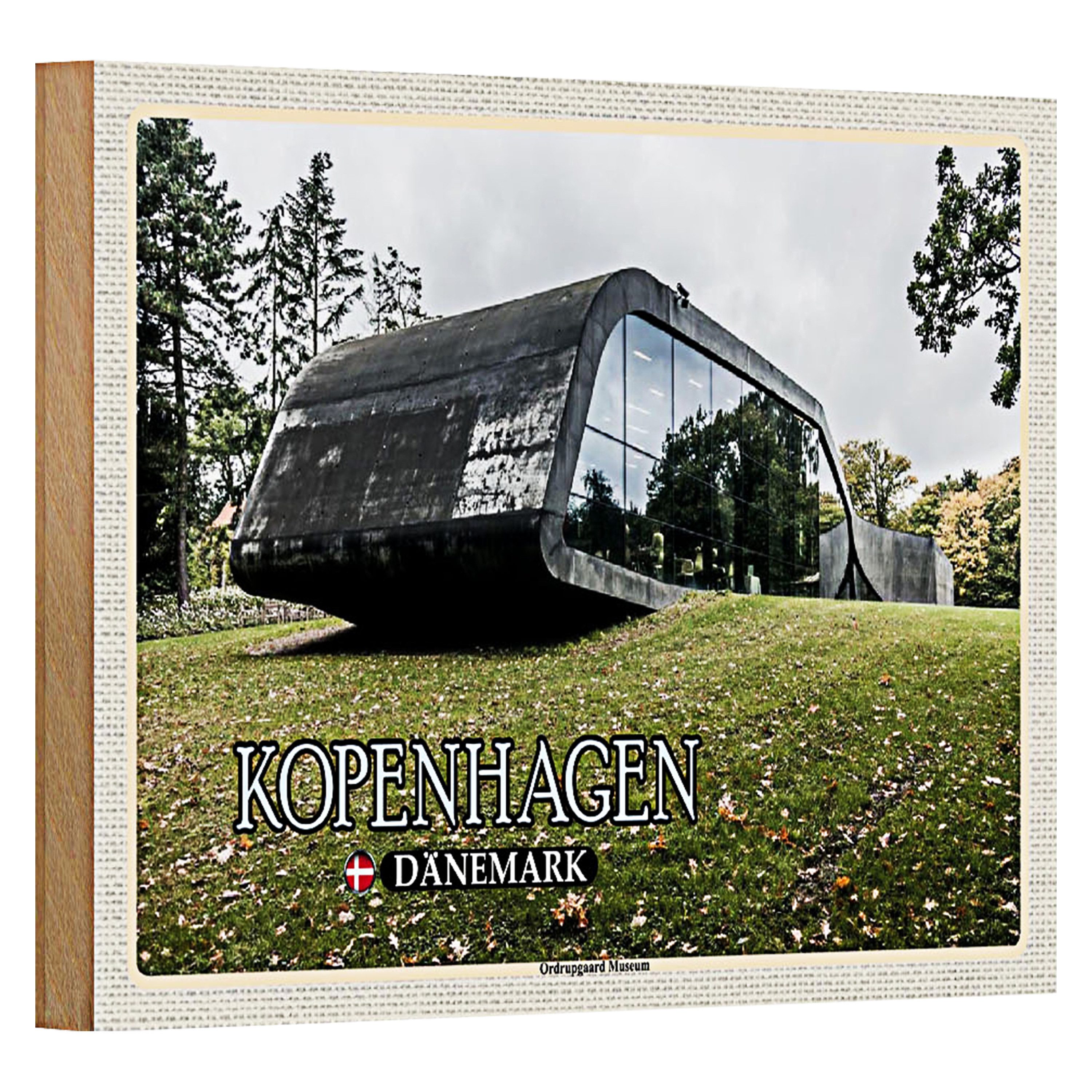 Roomando Holzbild Reise 18x12cm Kopenhagen Dänemark Ordrupgaard