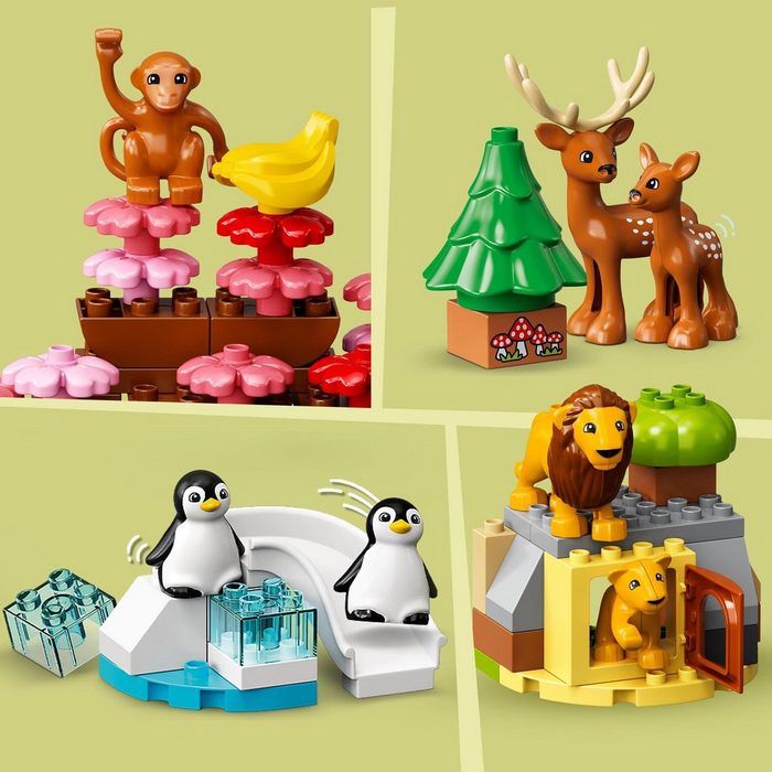 LEGO® Konstruktionsspielsteine Wilde Tiere der Welt (10975) LEGO® DUPLO (142 St) Made in Europe AH11047