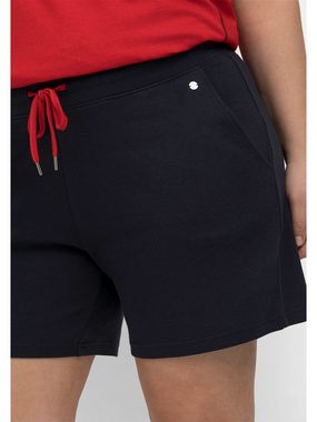 Sheego Shorts Große Größen mit Kontrastdetails, aus weichem Interlock