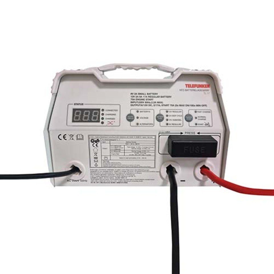 (2,61 Kurzschluss autom. mA, Batterietyperkennung) gegen Schutz Überlastung, Telefunken KFZ-Batterieladegerät Autobatterie-Ladegerät Telefunken TL 17