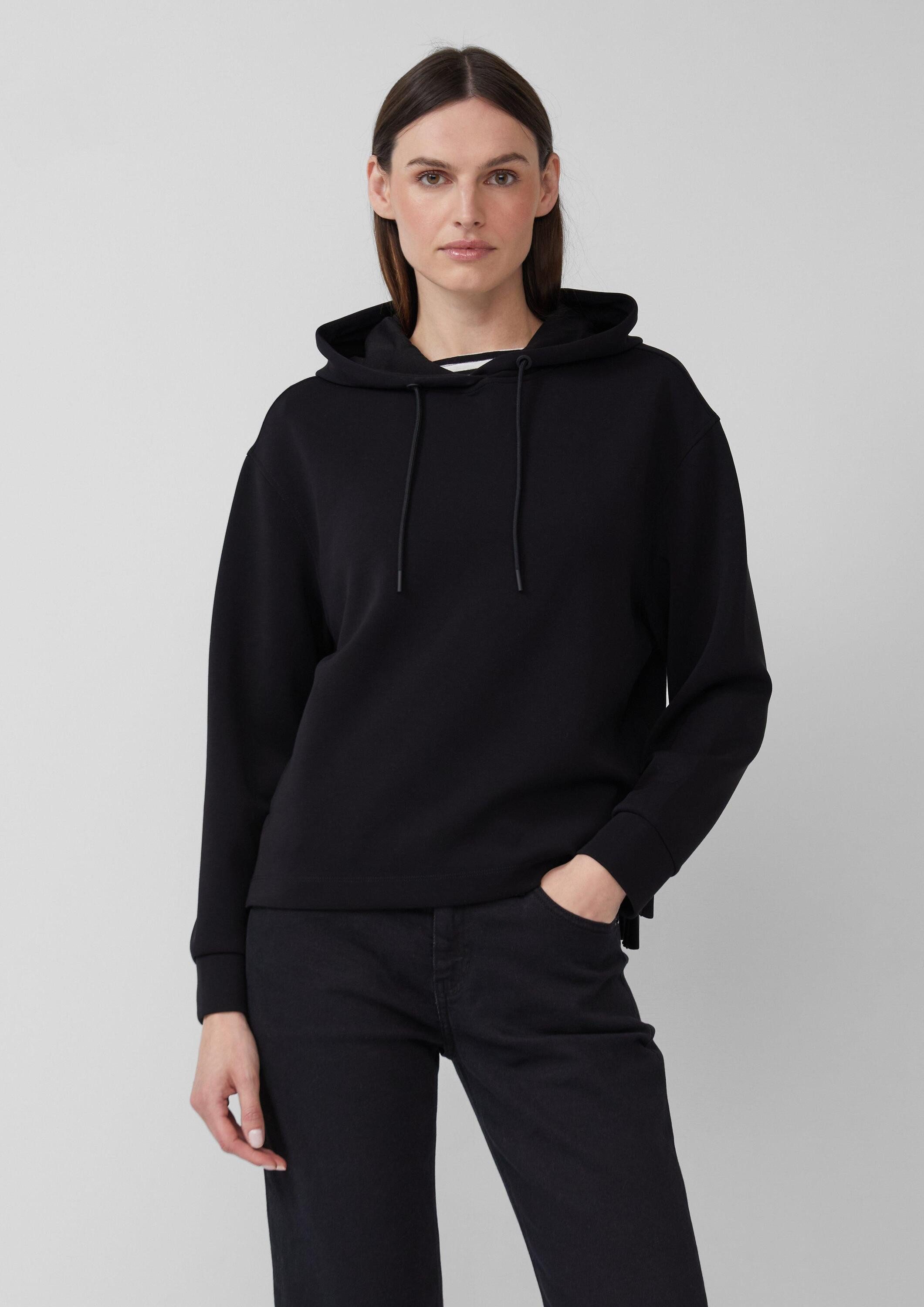 s.Oliver Sweatshirt Sweatshirt Scuba-Hoodie mit Seitenschlitzen günstig online kaufen