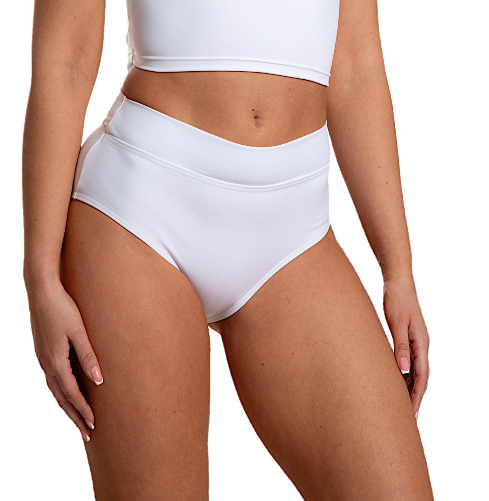 Aquarti Bikini-Hose Unterteil High Waist mit Umschlagbund