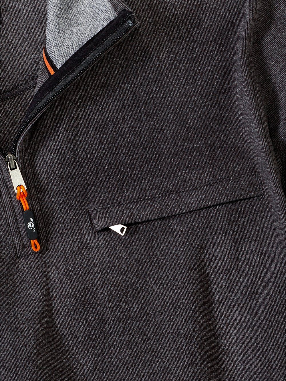 Zipper-Stehkragen anthrazit Nordcap Funktionsshirt modischem mit