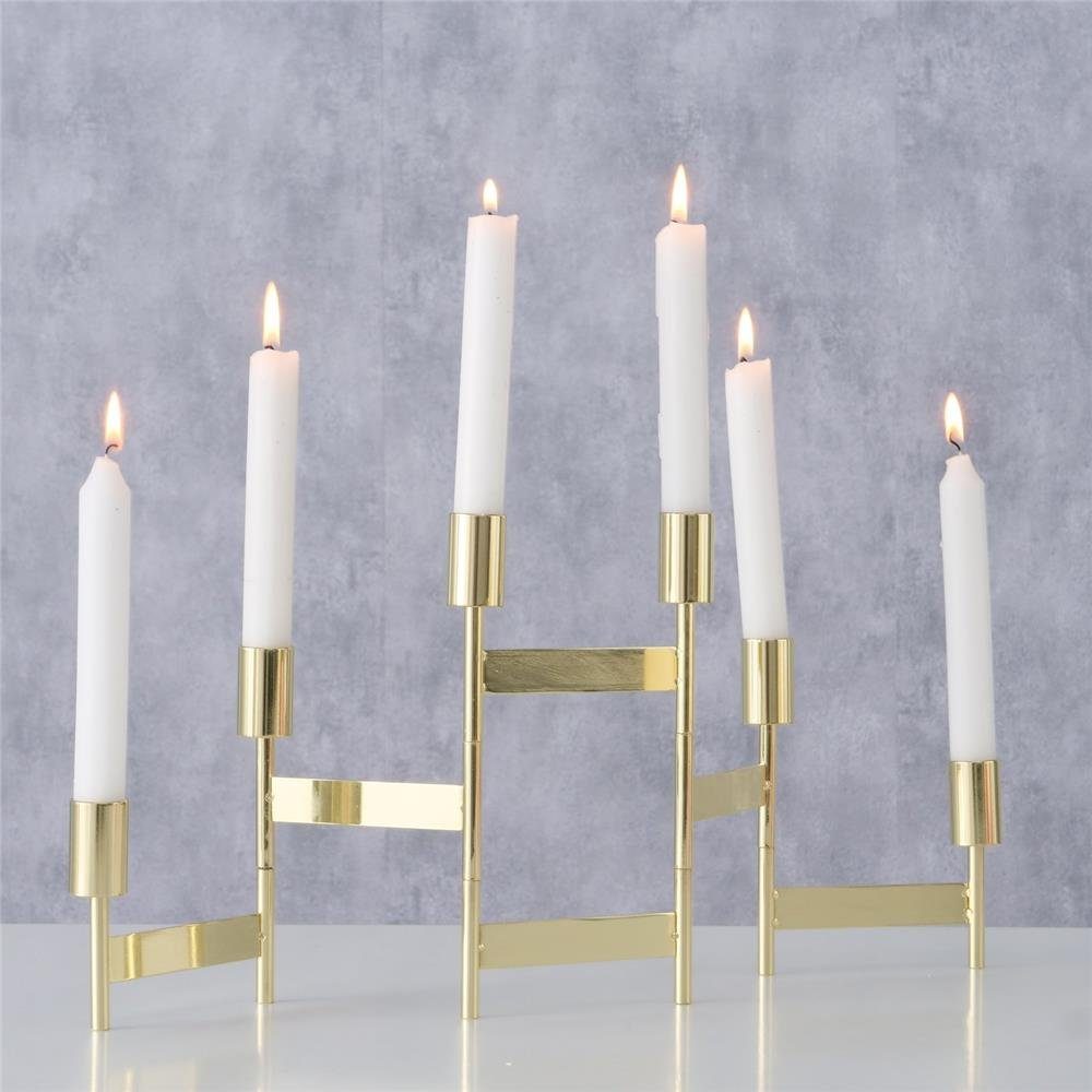 BOLTZE Kerzenleuchter Kalika, Gold 55 cm eleganter Kerzenständer