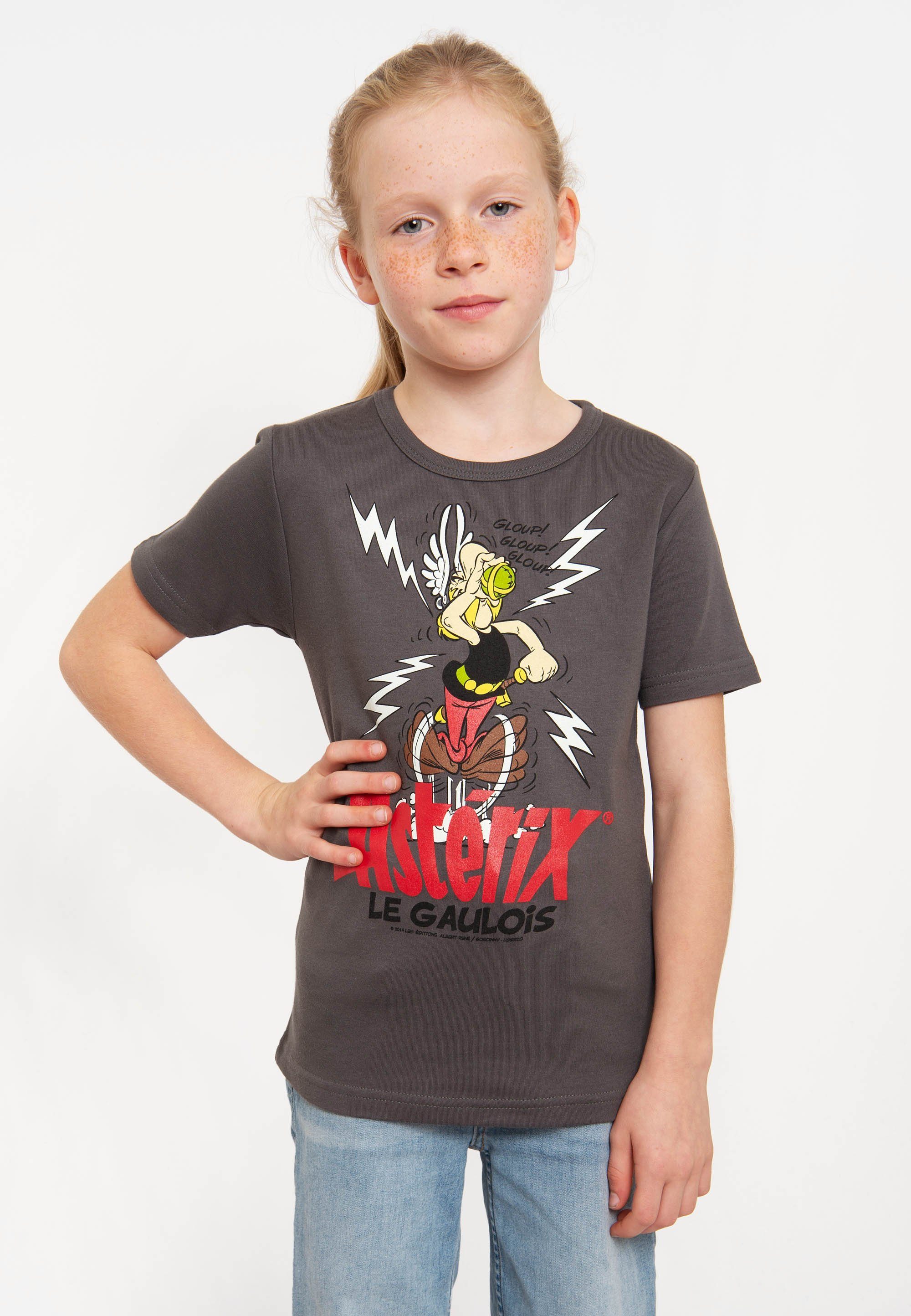 LOGOSHIRT T-Shirt mit Asterix Der Frontdruck Gallier