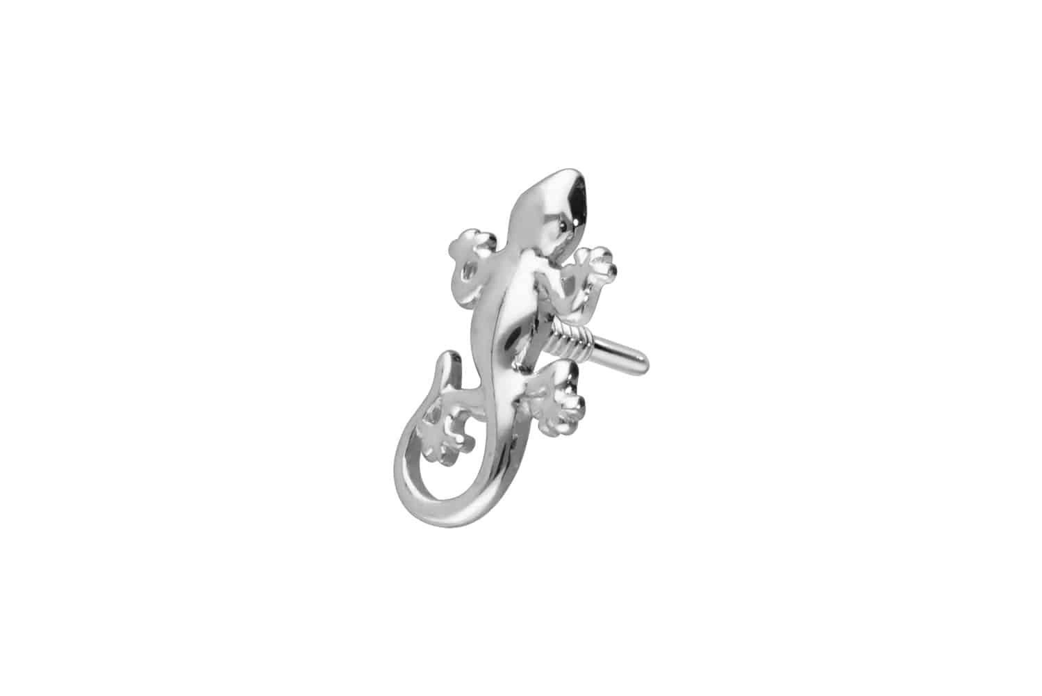 PIERCINGLINE Piercing-Set 14 Karat Gold Schraubaufsatz mit Außengewinde GECKO (Schraub-Aufsätze, 1-tlg)
