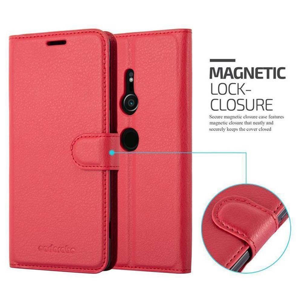 Cadorabo Handyhülle für Sony Xperia XZ2 Hülle Sony Xperia XZ2, Hülle Schutzhülle mit Standfunktion, Kartenfach und Magnetverschluss