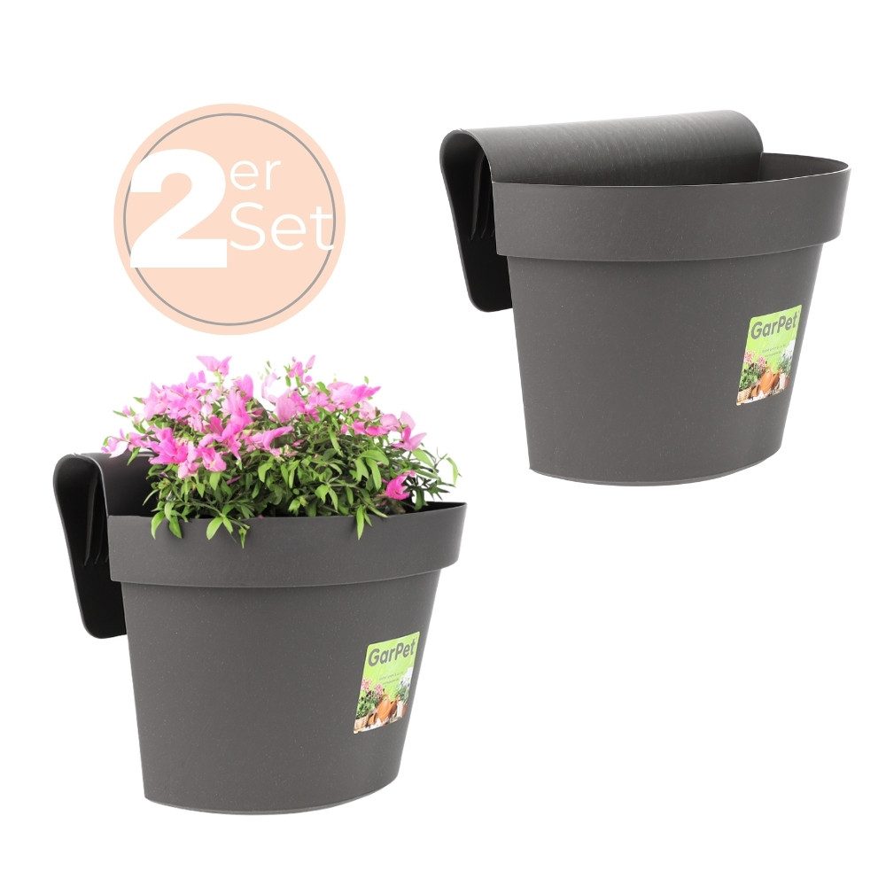 GarPet Balkonkasten 2x Geländertopf Balkon Wasserspeicher günstig online kaufen