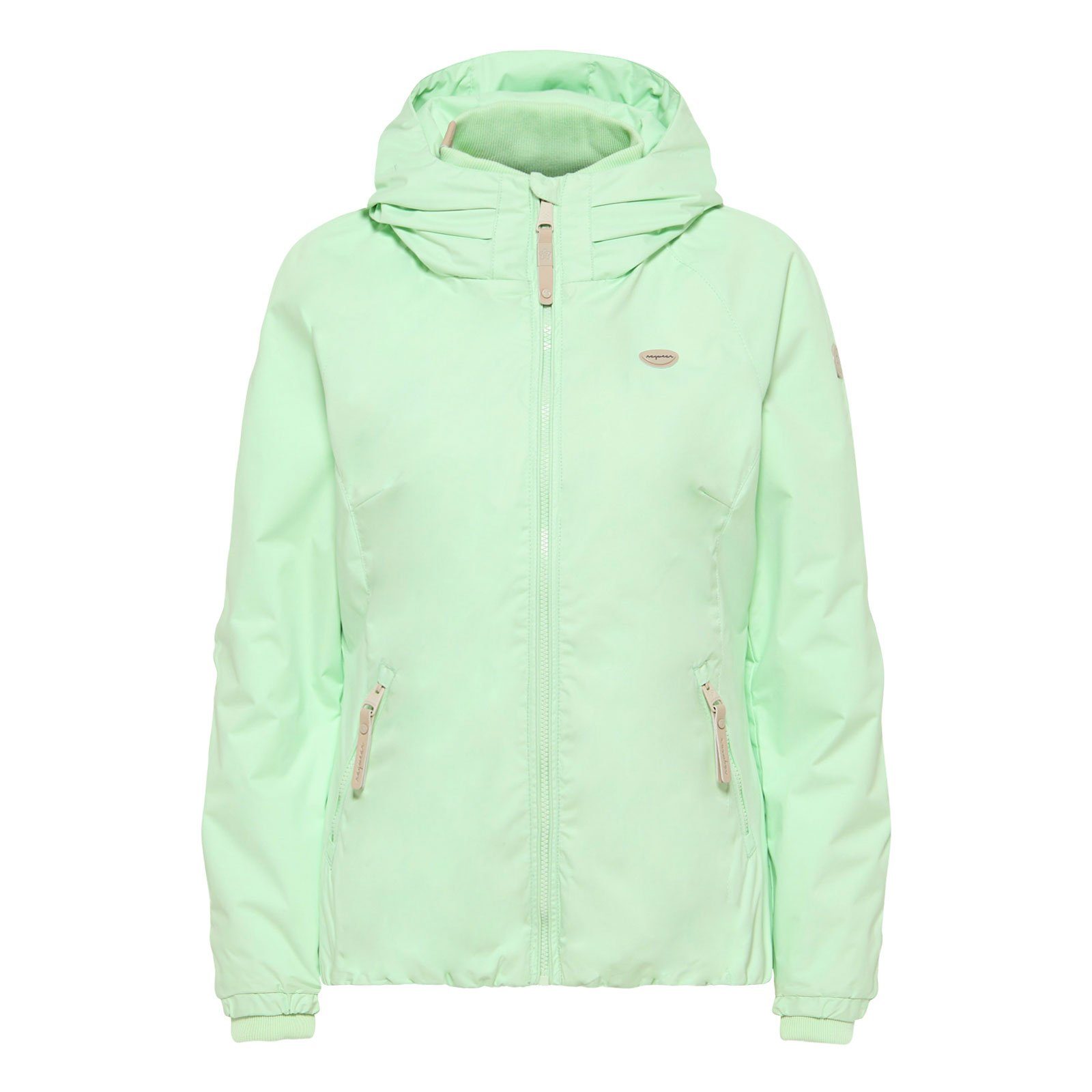 Ragwear Regenjacke Dizzie wasserabweisend und mit blumigem Innenfutter