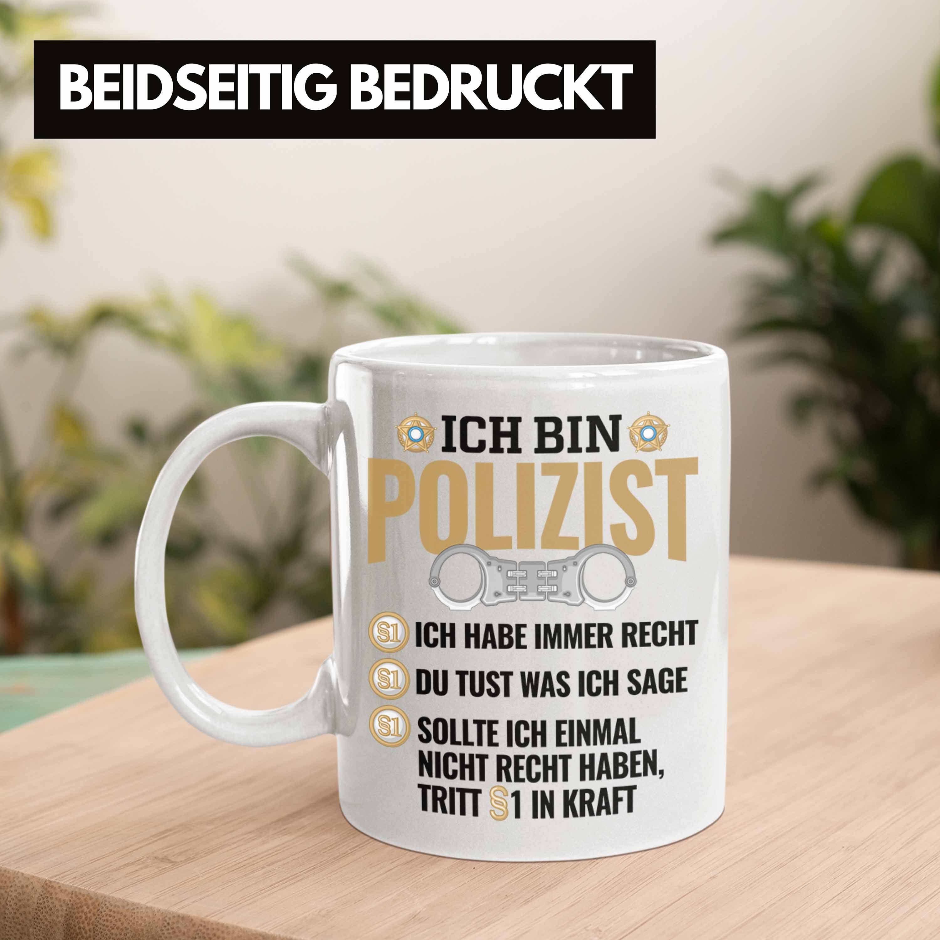 Ich Bester Lustiger Tasse Spruch Geschenk Trendation Polizist Recht Weiss Po Habe Tasse Immer