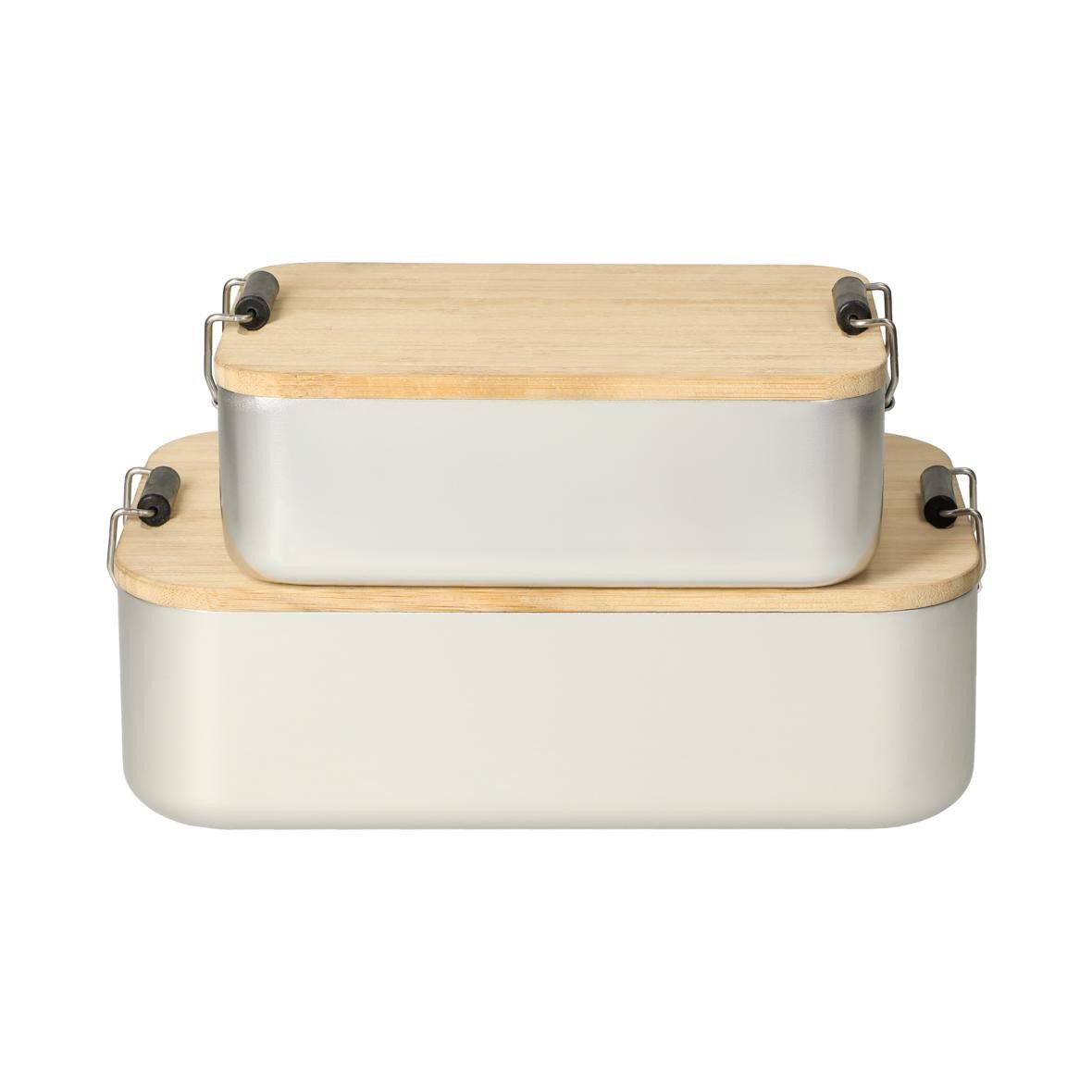 elasto Lunchbox Lunchbox mit Holzdeckel - Brotdose für Kinder & Erwachsene