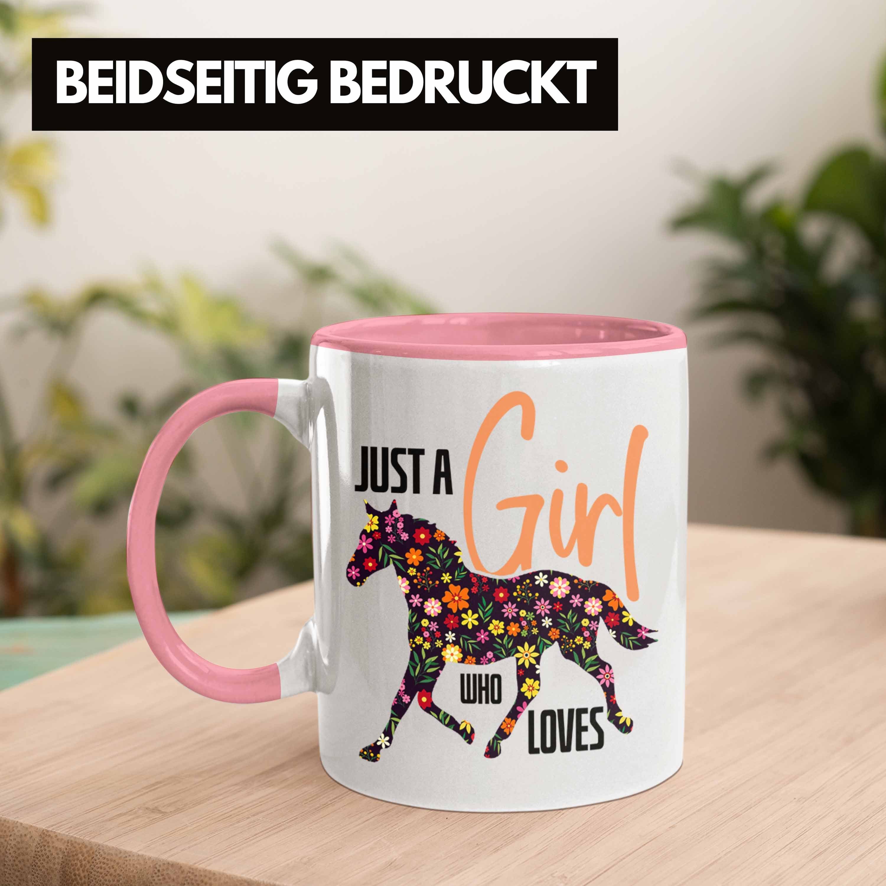 Pferdeli Liebt" Das für Ein Mädchen "Nur Pferde Geschenk Rosa Pferde Trendation Tasse Tasse