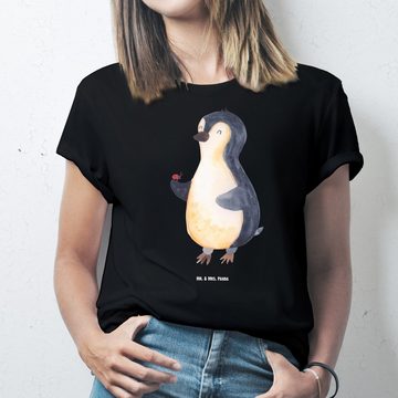Mr. & Mrs. Panda T-Shirt Pinguin Marienkäfer - Schwarz - Geschenk, Tshirt, Junggesellenabschie (1-tlg)