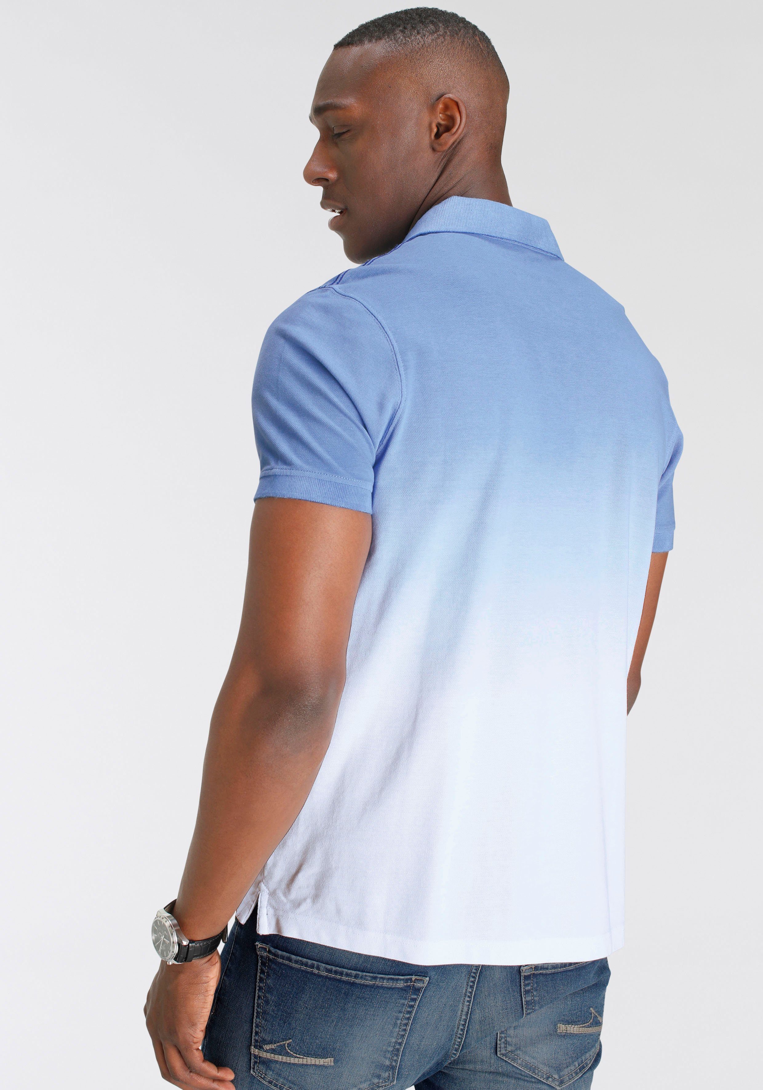 DELMAO Poloshirt kurzärmelig, lässiges Batikmuster, Polokragen – Bild 3 von 5