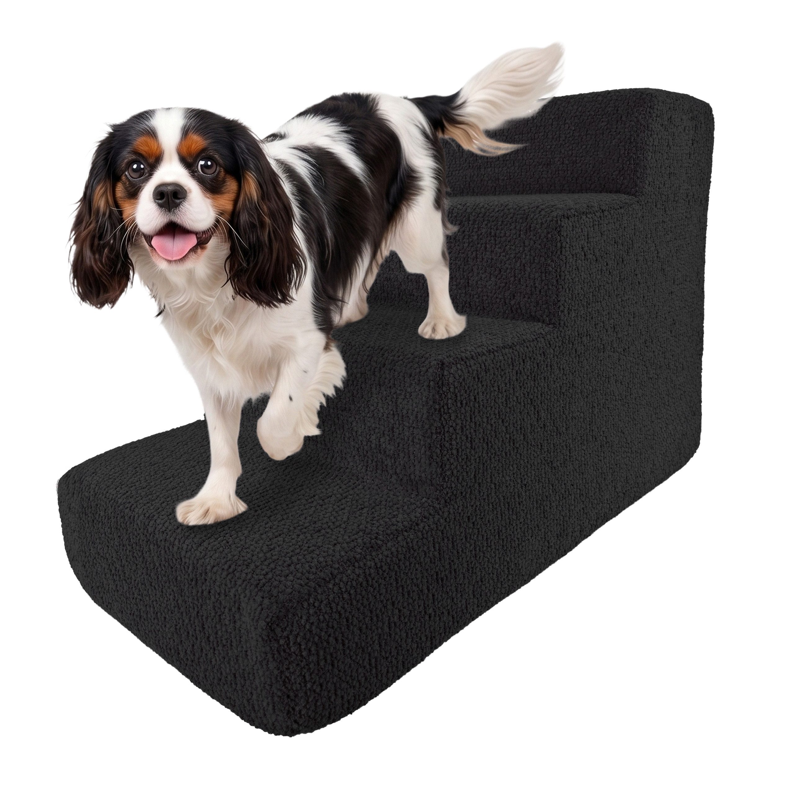 Muralo Haustiertreppe Haustiertreppe Hundetreppe für Kleine Hunde (Packung, 1-St), 4 Stufen, Belastbar bis 17 kg, Waschbar