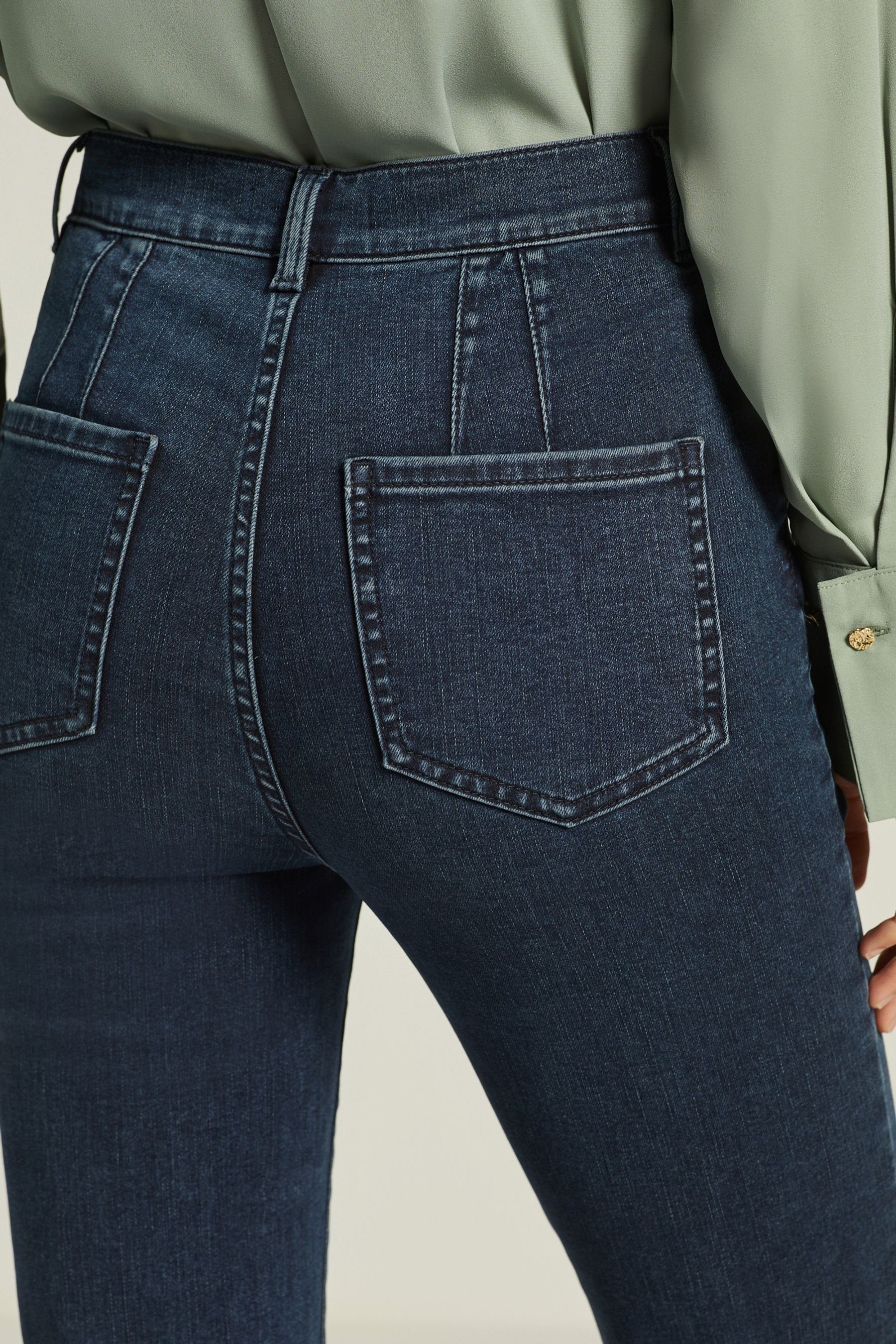 Next Push-up-Jeans Lift, Slim Inky & mit Shape-Bootcut-Jeans (1-tlg) Knopf Blue