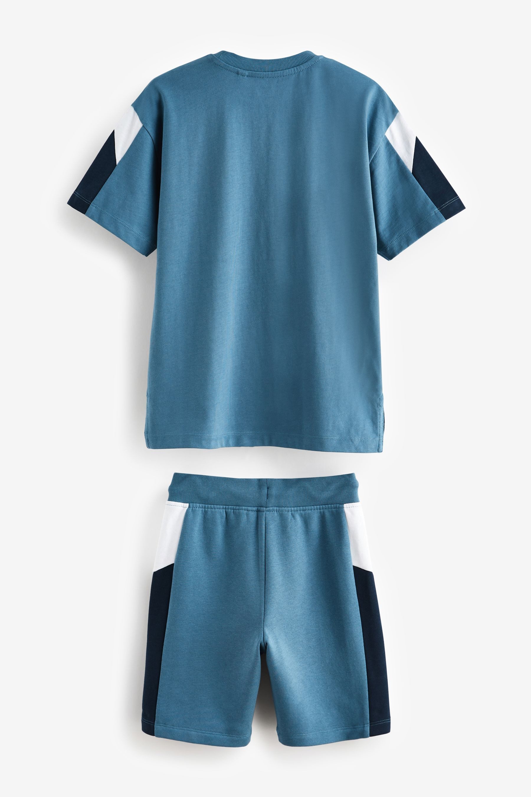 Next Shirt & Shorts Blockfarben-Set mit Shorts und T-Shirt (2-tlg)
