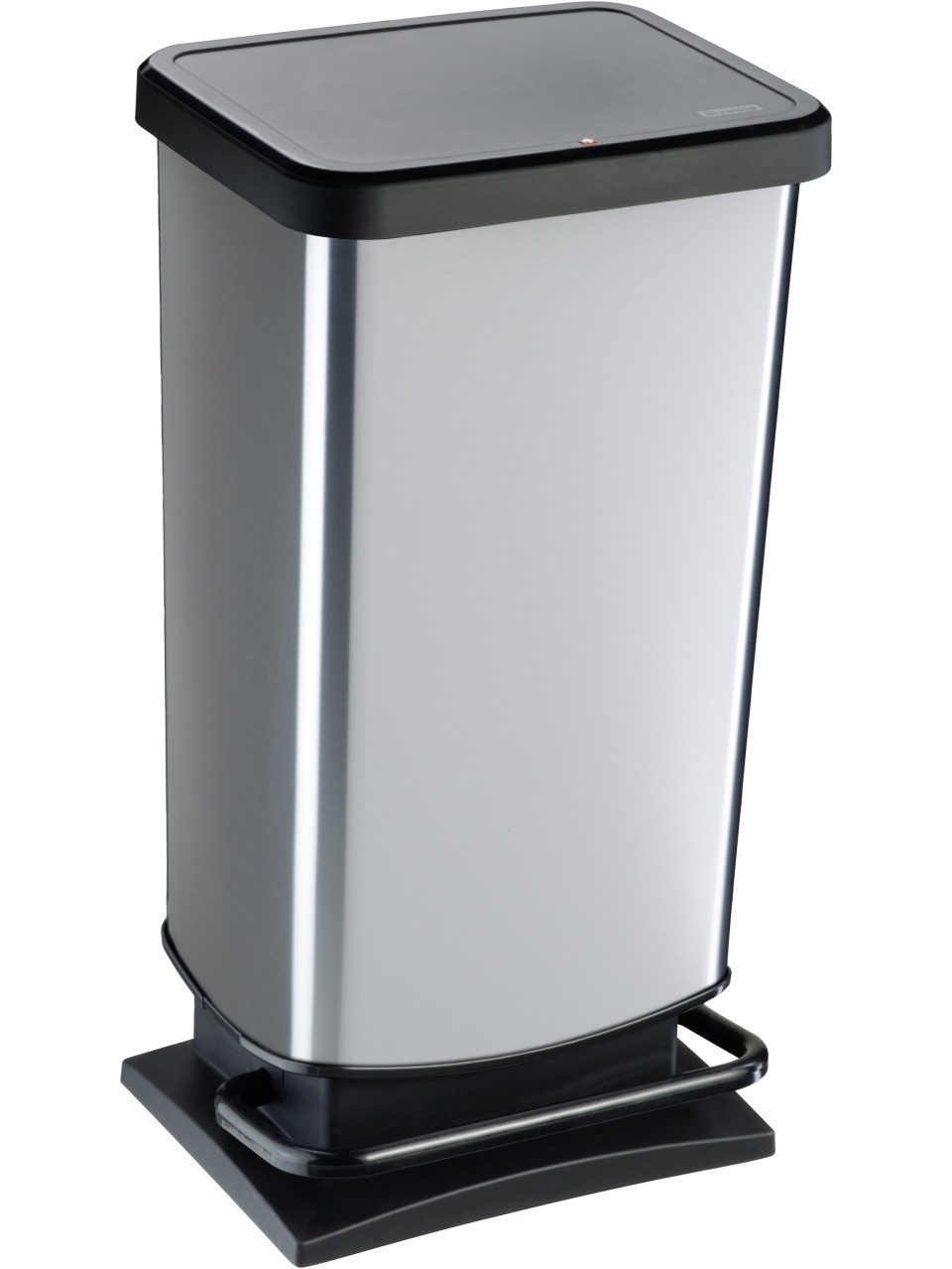 ROTHO Mülleimer Rotho Treteimer Paso 40 L metallic silber