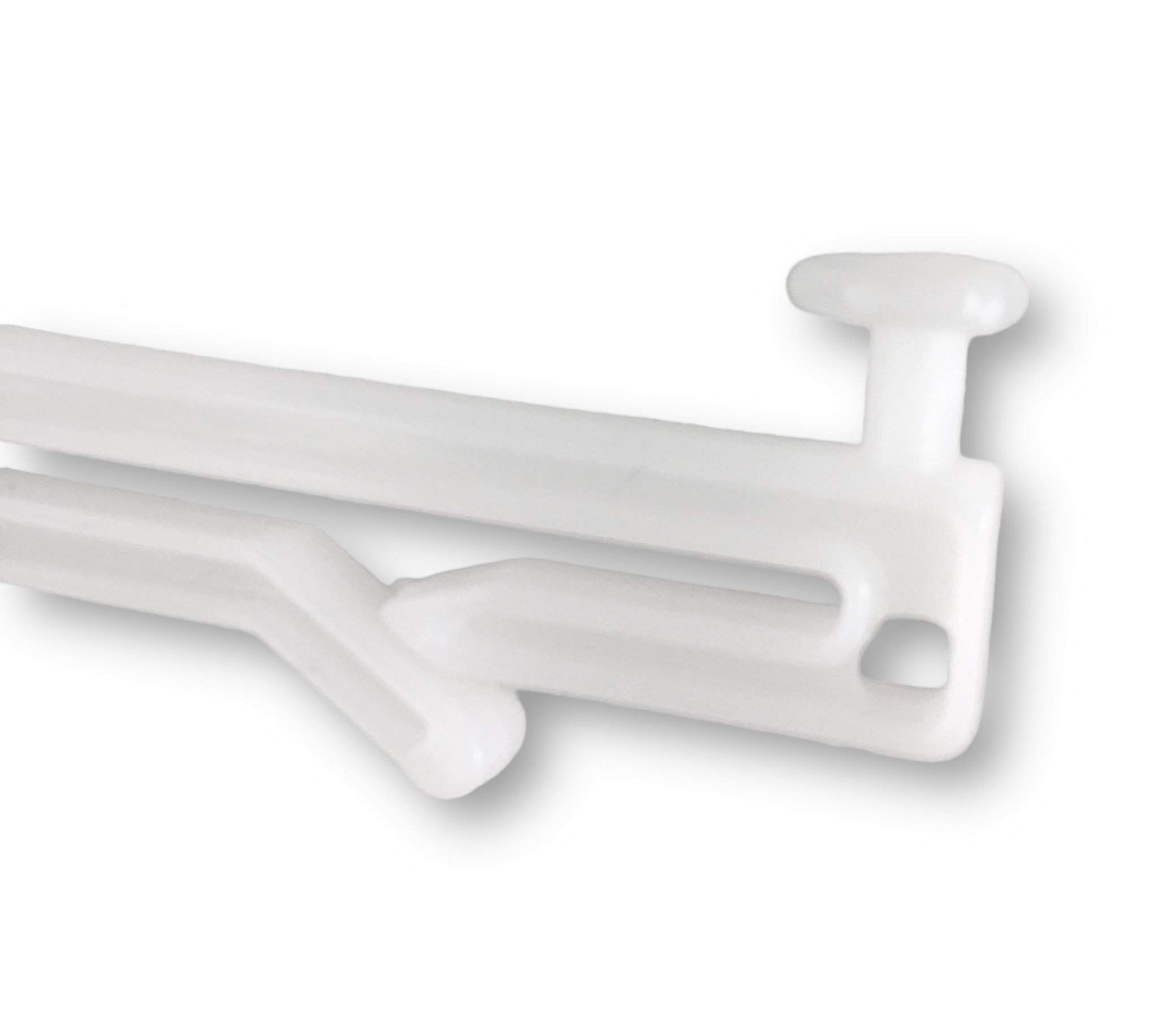 nodeko Schlaufengleiter Gleiter 50mm, weiß o. grau, für Schlaufengardinen, Schlaufenvorhänge, für Innenlaufschienen, für Aluschienen, für Innenlaufrohre, (Packung, 50-St), mit Schlitz zum einfachen Auf- und Abhängen Ihrer Vorhänge