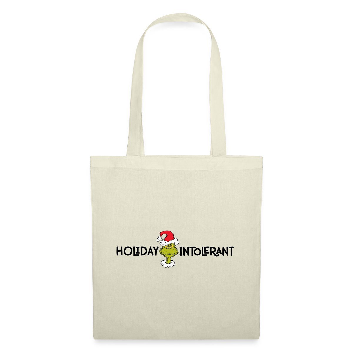 Spreadshirt Henkeltasche Der Grinch Statement Holiday Intolerant Stoffbeutel (1-tlg)
